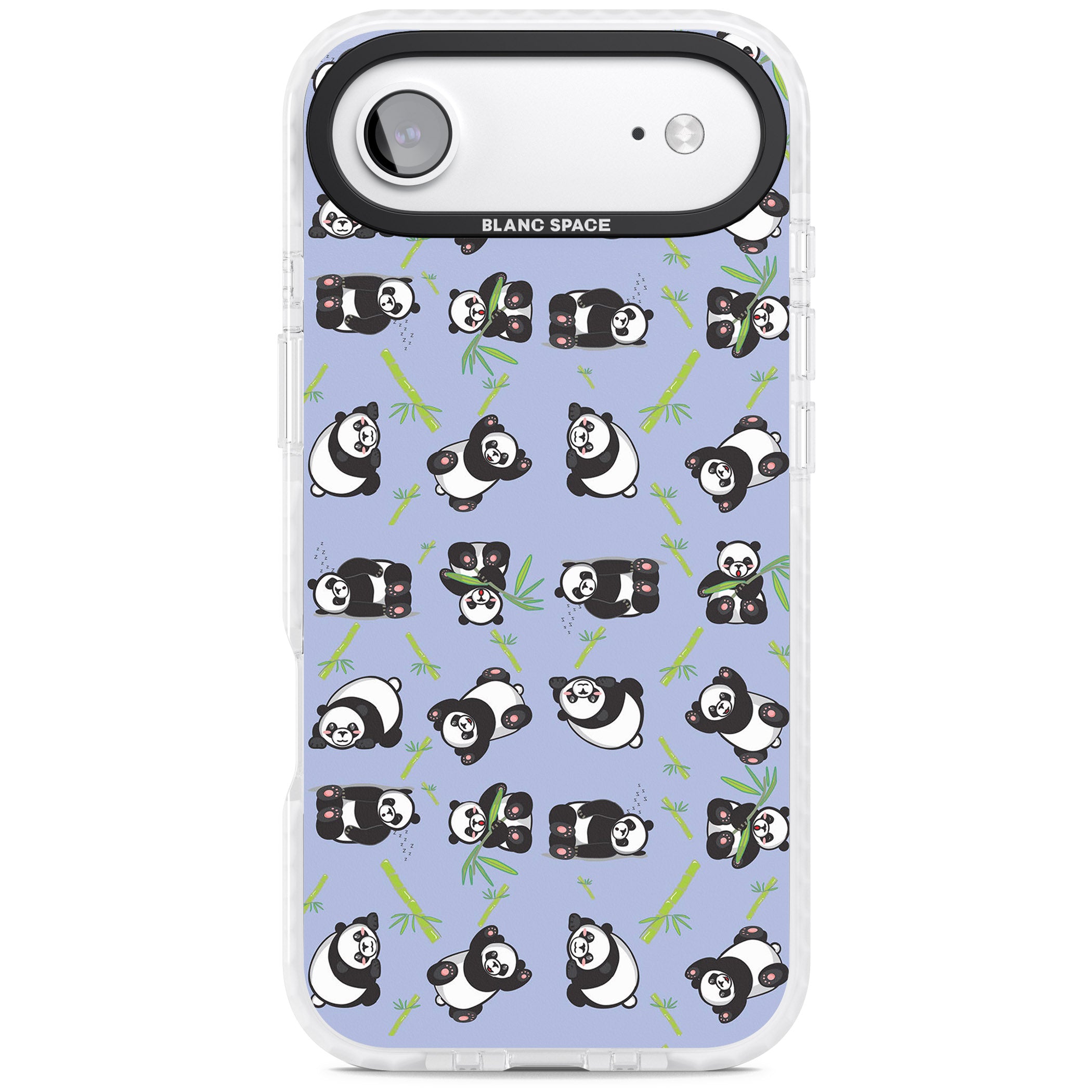 Panda Pattern iPhone 17 Air Impact Pro Clear Phone Case