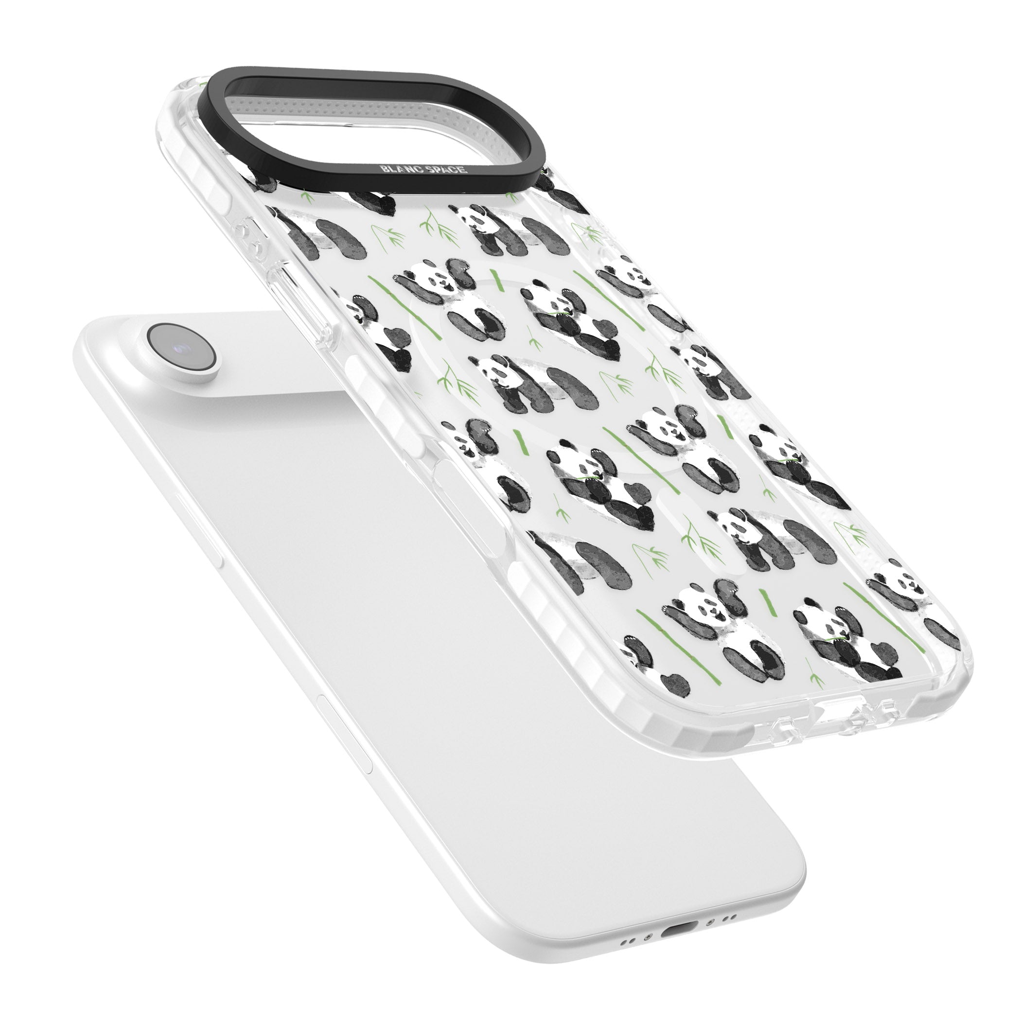 Watercolour Panda Pattern iPhone 17 Air Impact Pro Clear Phone Case Colours