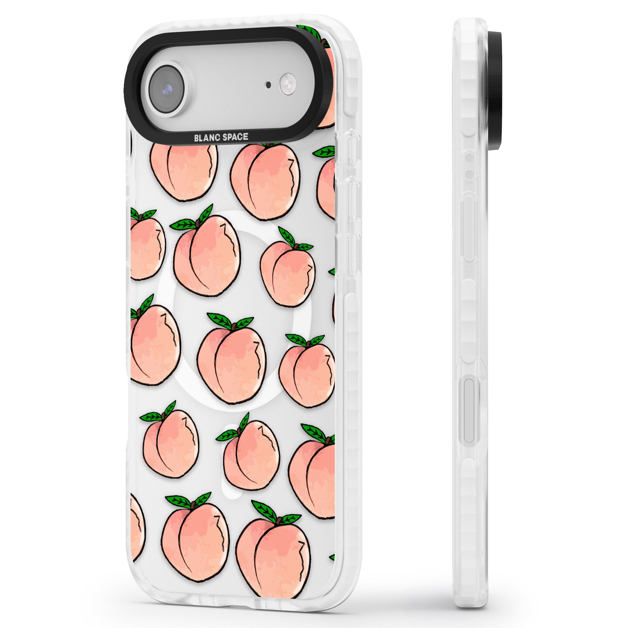 Peachy Picnic iPhone 17 Air Impact Pro Clear Phone Case Side Profile