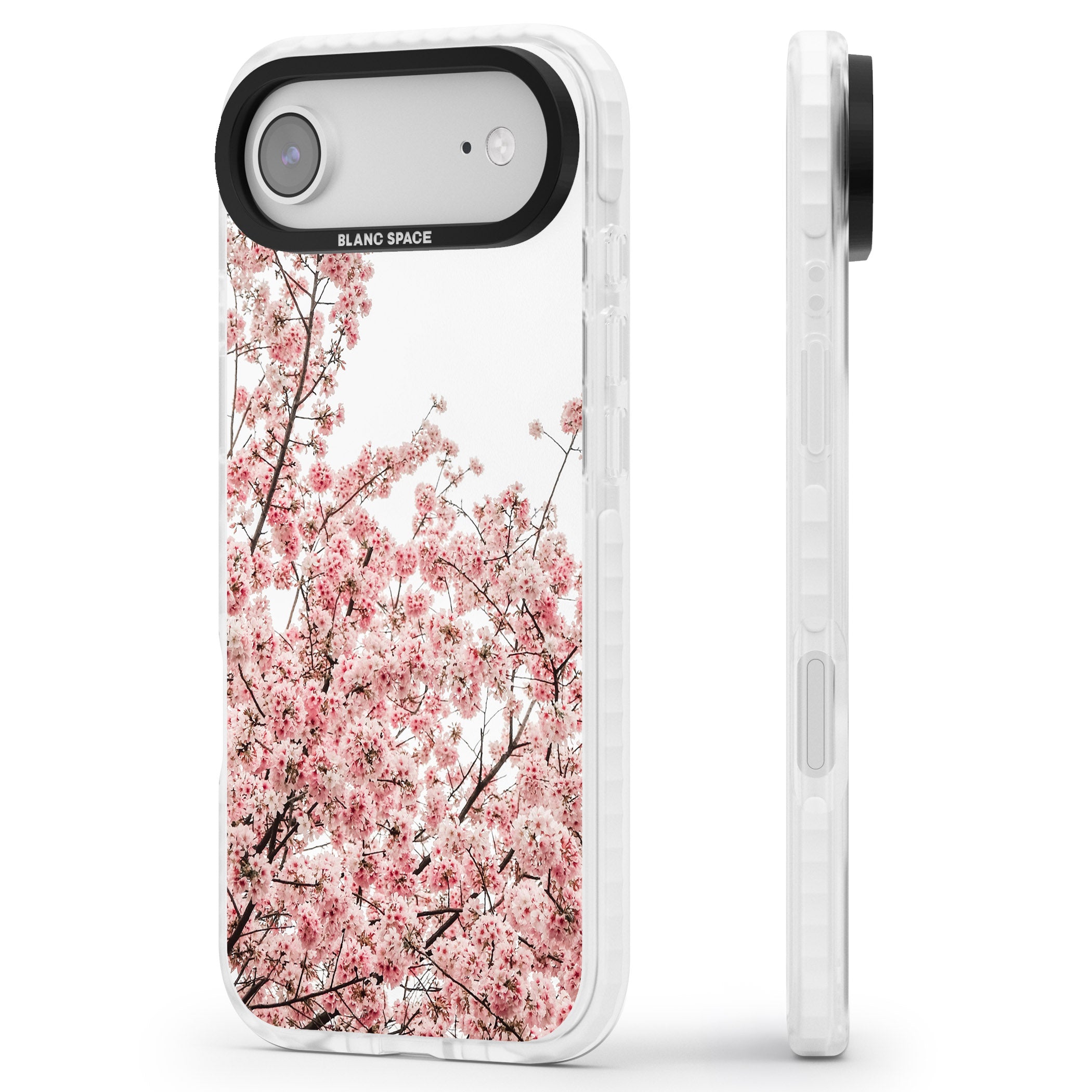 Cherry Blossom Bloom iPhone 17 Air Impact Pro Clear Phone Case Side Profile