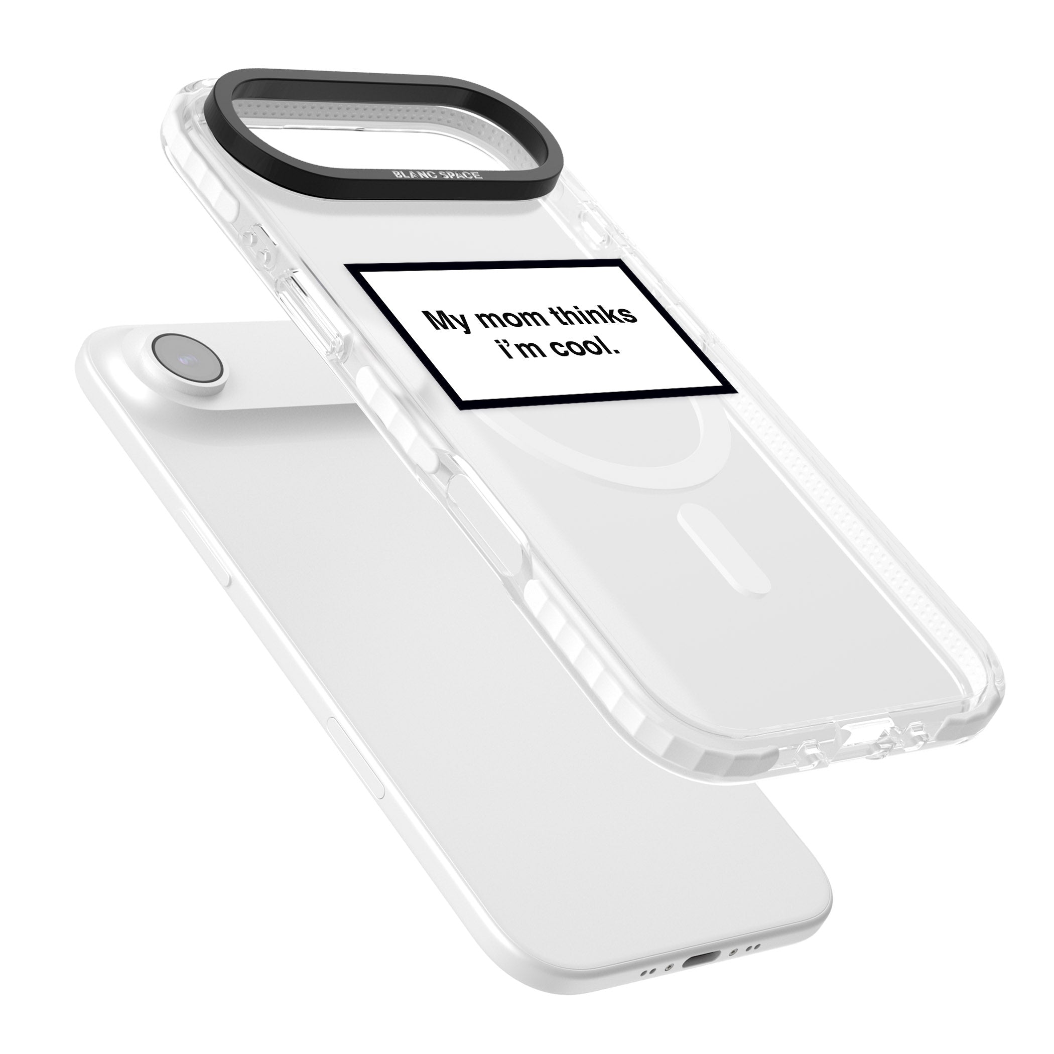 My Mom Thinks I'M Cool iPhone 17 Air Impact Pro Clear Phone Case Colours