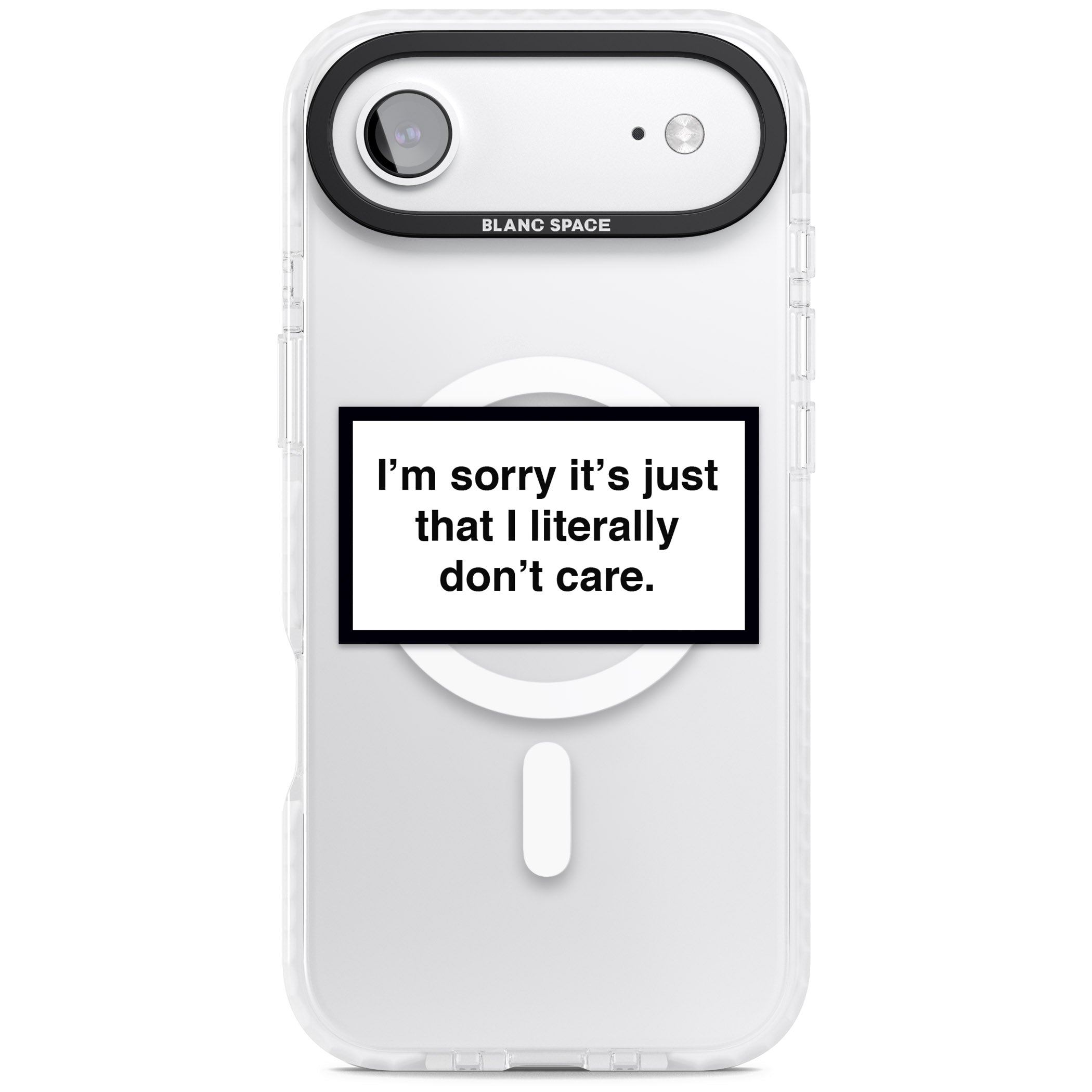 Literally Don'T Care iPhone 17 Air Impact Pro Clear Phone Case