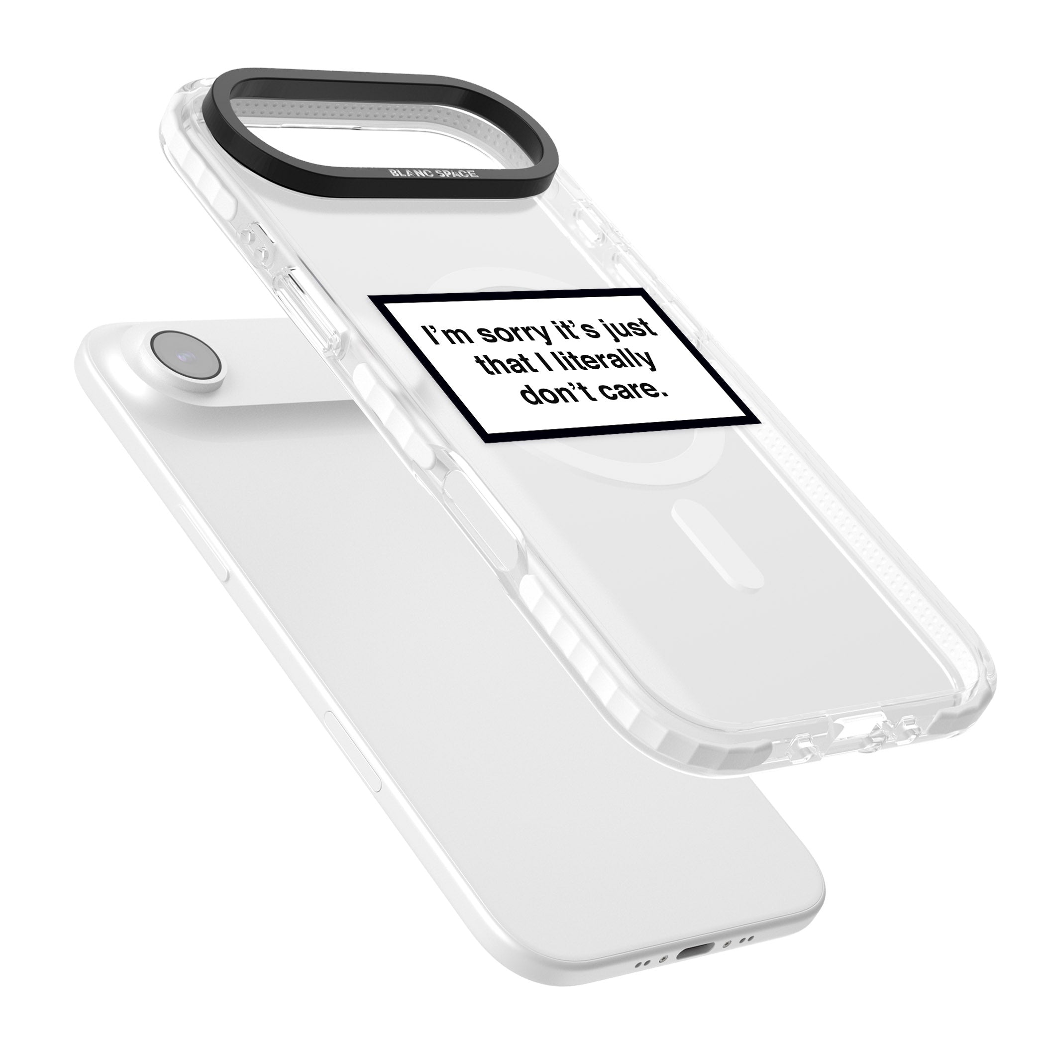 Literally Don'T Care iPhone 17 Air Impact Pro Clear Phone Case Colours