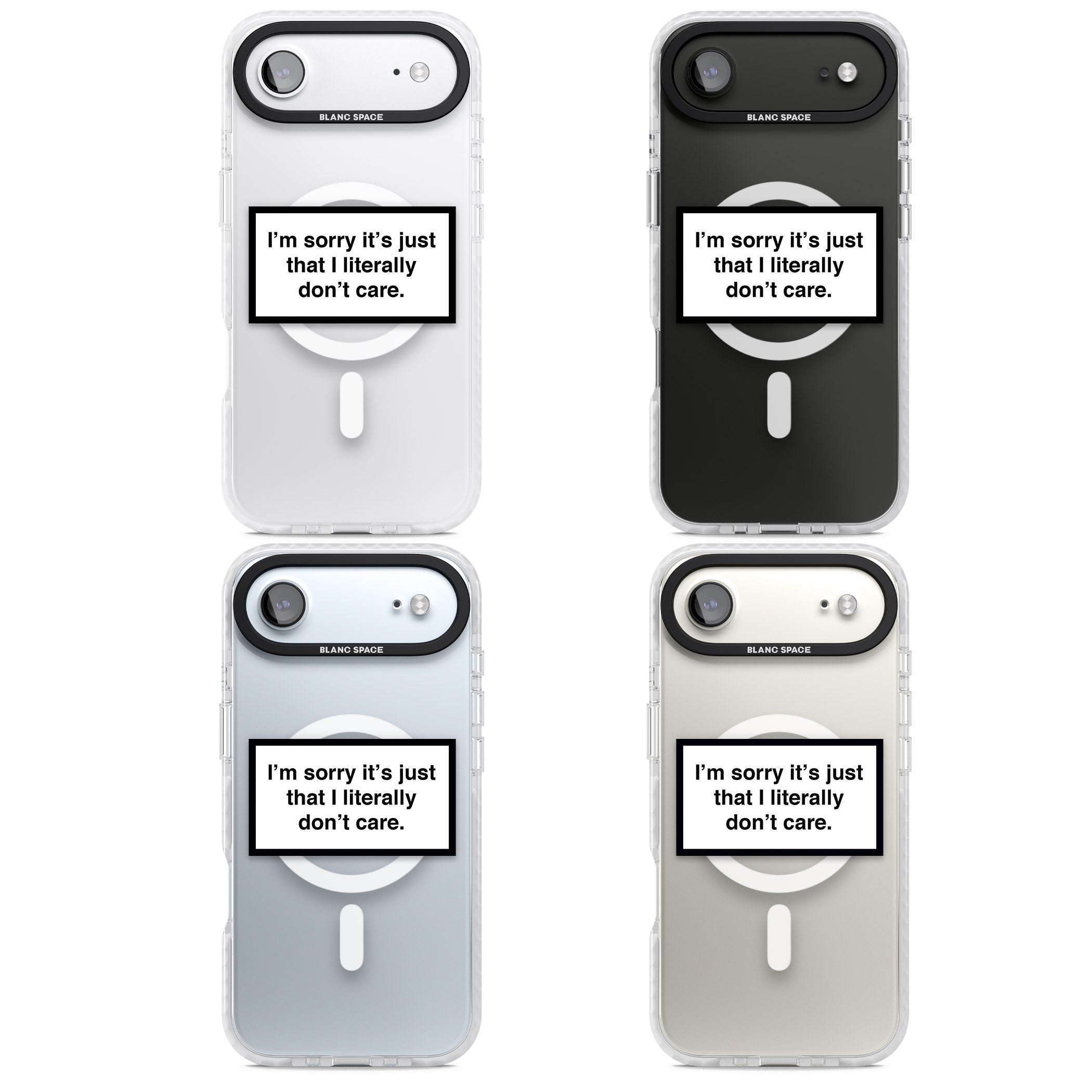 Literally Don'T Care iPhone 17 Air Impact Pro Clear Phone Case APT Impact Protection