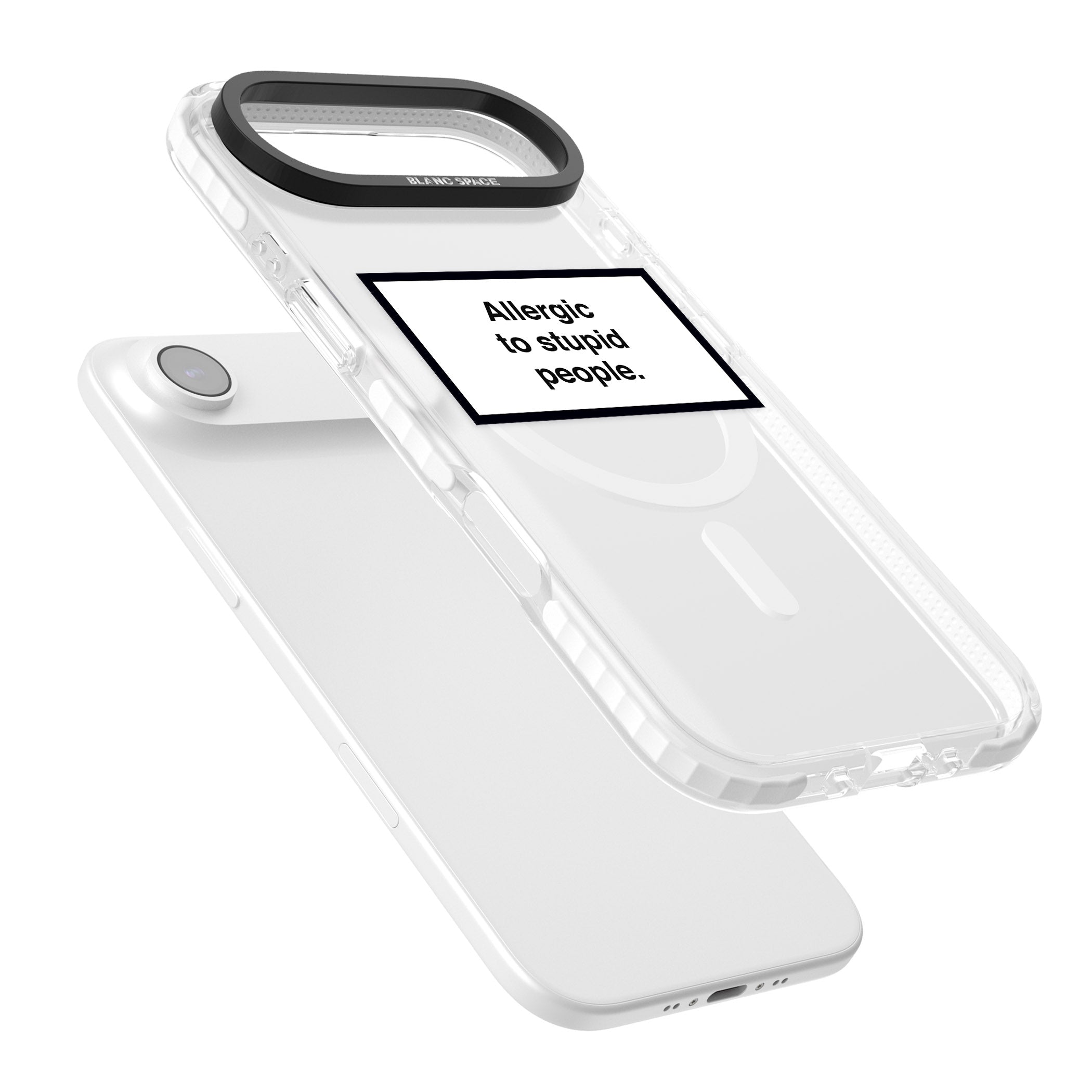 Allergic To Stupid People iPhone 17 Air Impact Pro Clear Phone Case Colours