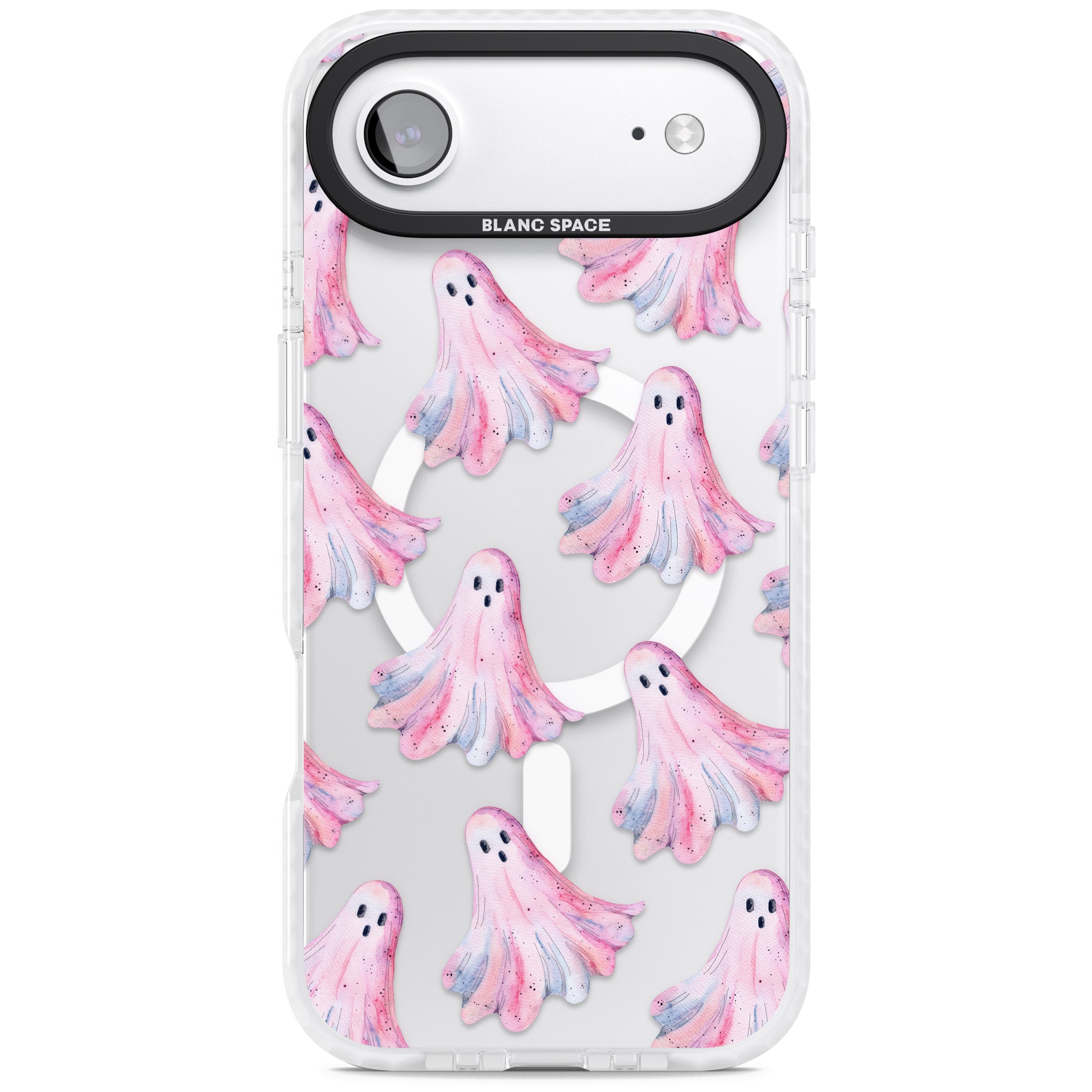 Pink Ghosts iPhone 17 Air Impact Pro Clear Phone Case