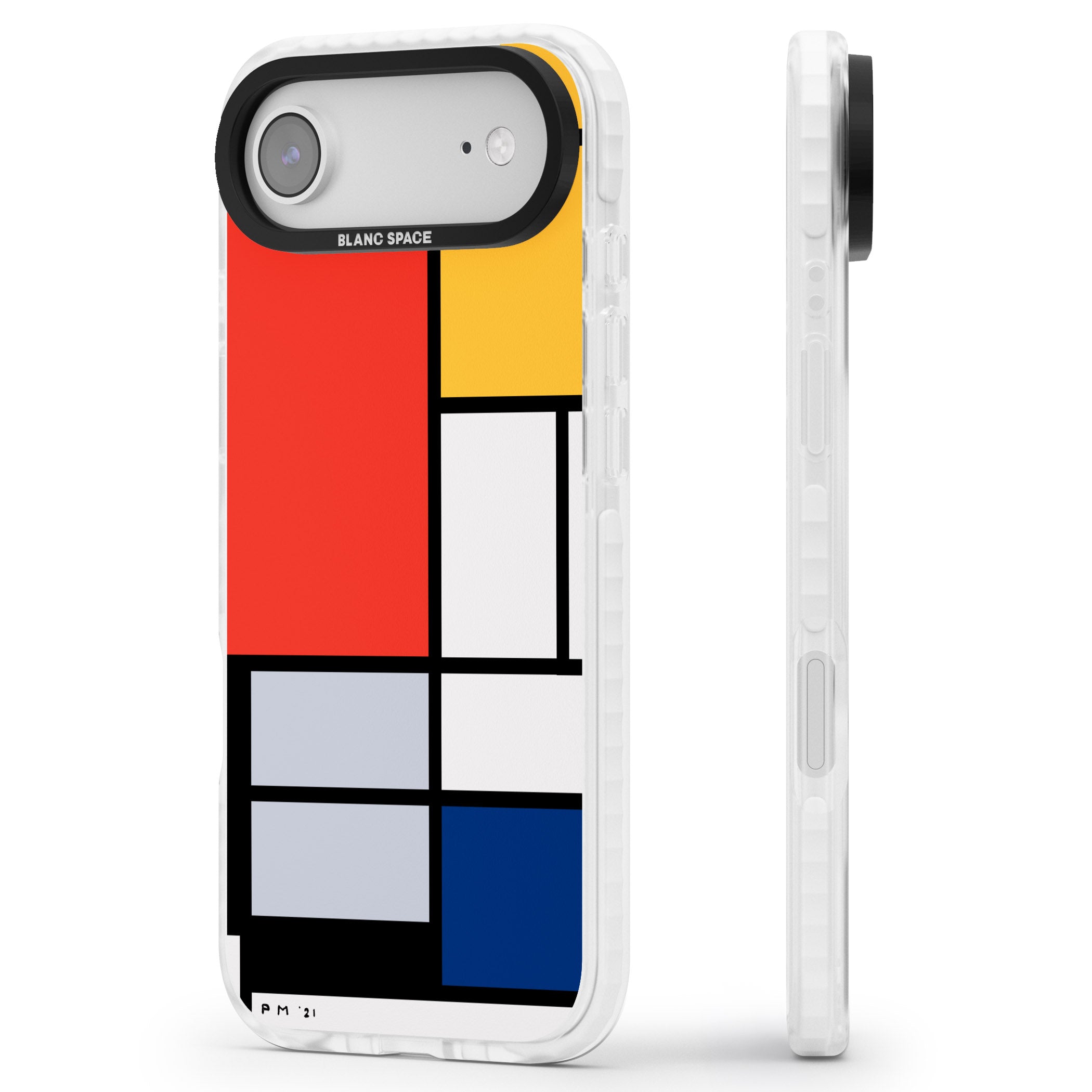 Piet Mondrian'S Composition iPhone 17 Air Impact Pro Clear Phone Case Side Profile