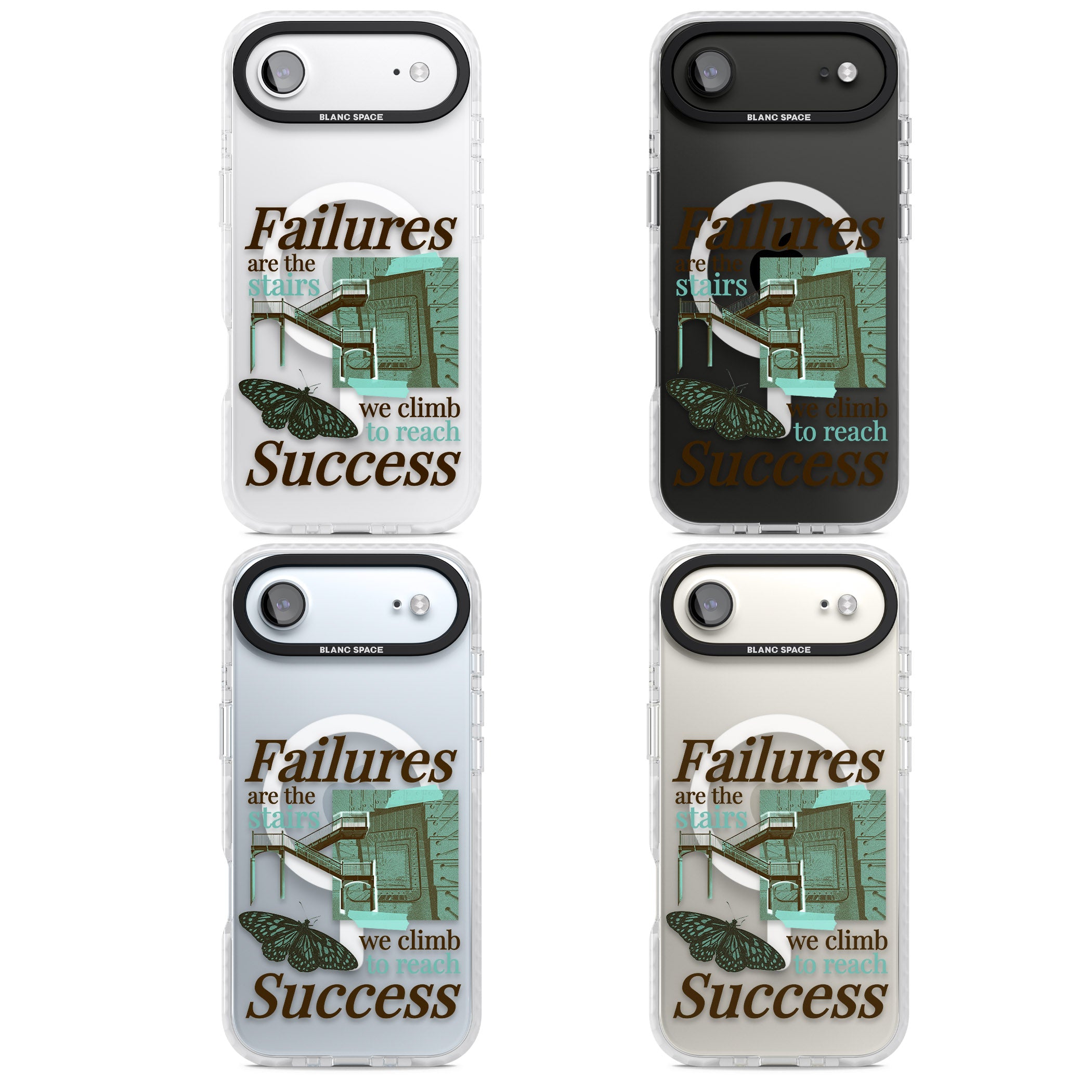 Fail To Succeed iPhone 17 Air Impact Pro Clear Phone Case APT Impact Protection