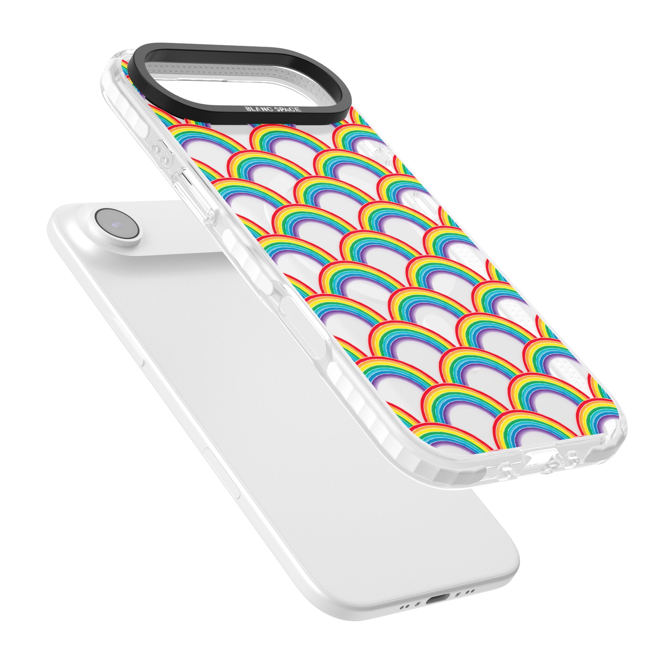 Rainbow Arc Pattern iPhone 17 Air Impact Pro Clear Phone Case Colours