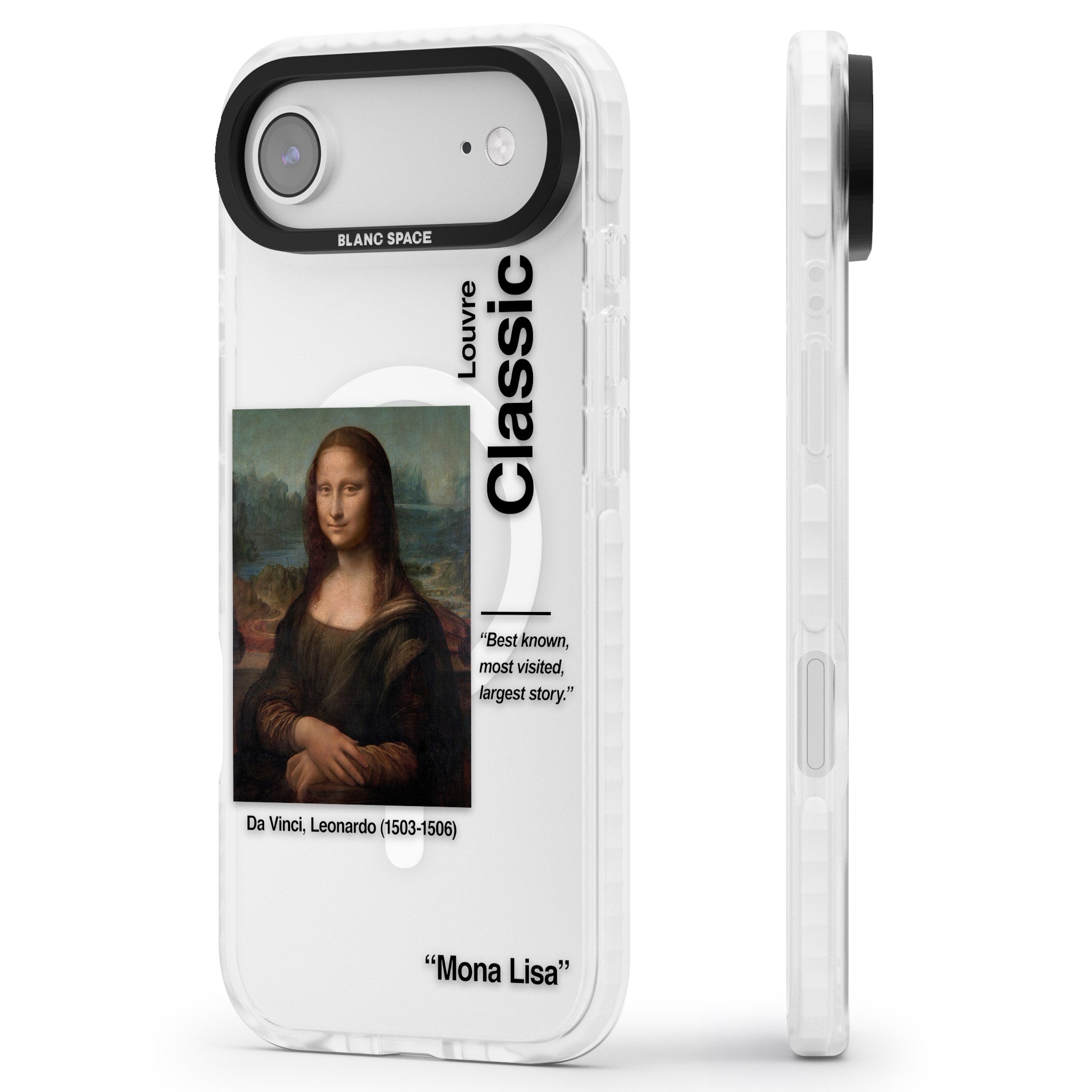 Mona Lisa Leonardo Da Vinci iPhone 17 Air Impact Pro Clear Phone Case Side Profile
