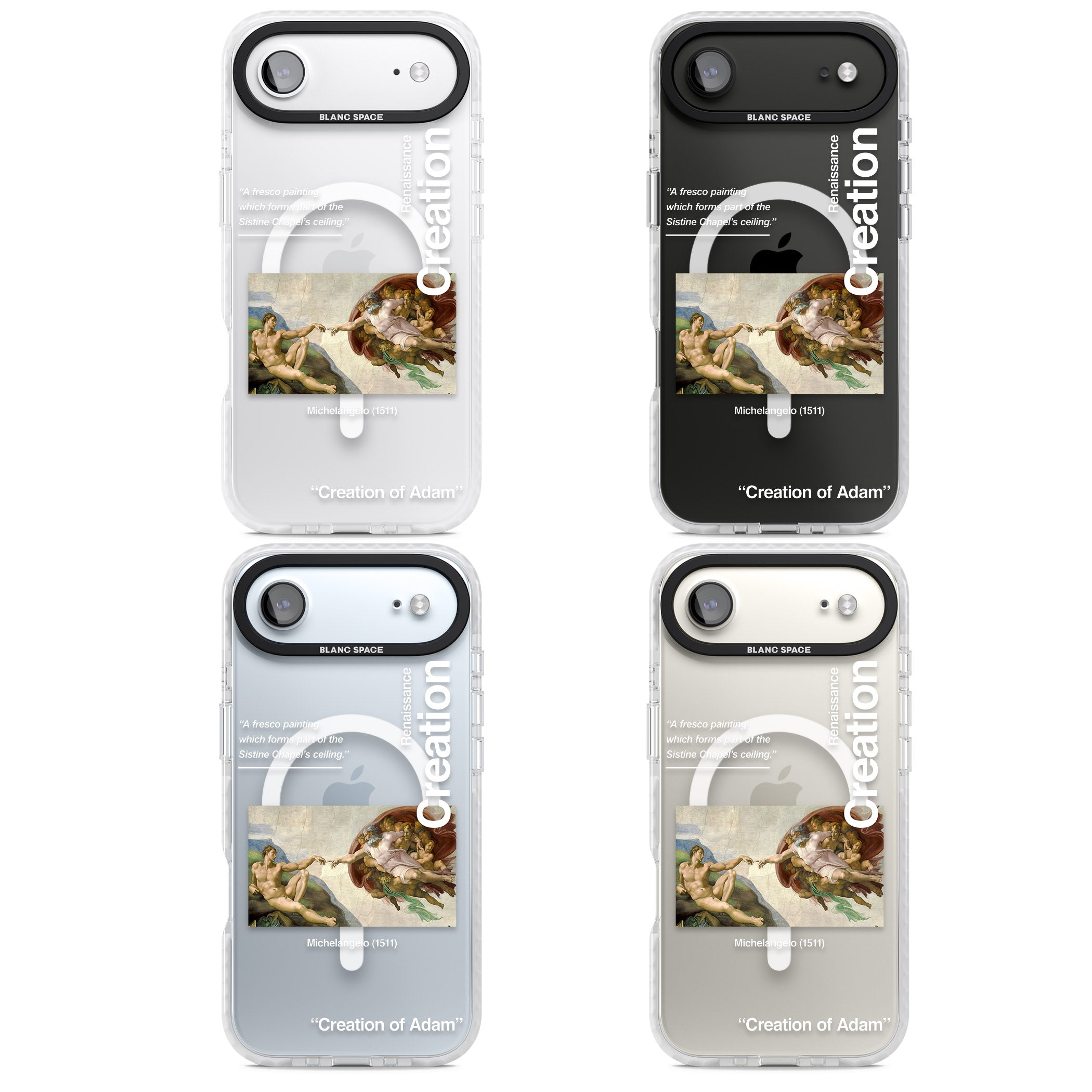 Creation Of Adam Michelangelo iPhone 17 Air Impact Pro Clear Phone Case APT Impact Protection