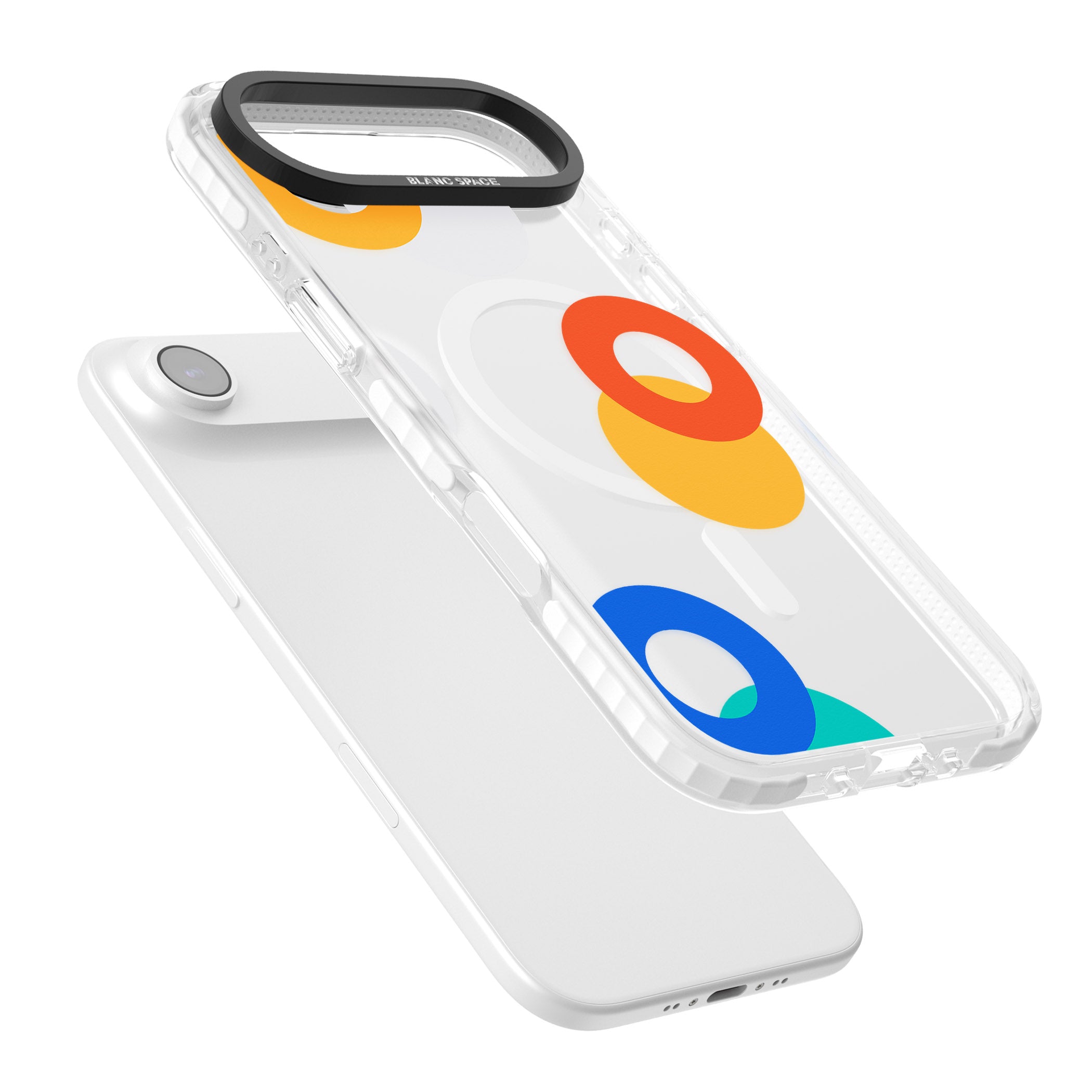 Abstract Mixed Circles iPhone 17 Air Impact Pro Clear Phone Case Colours