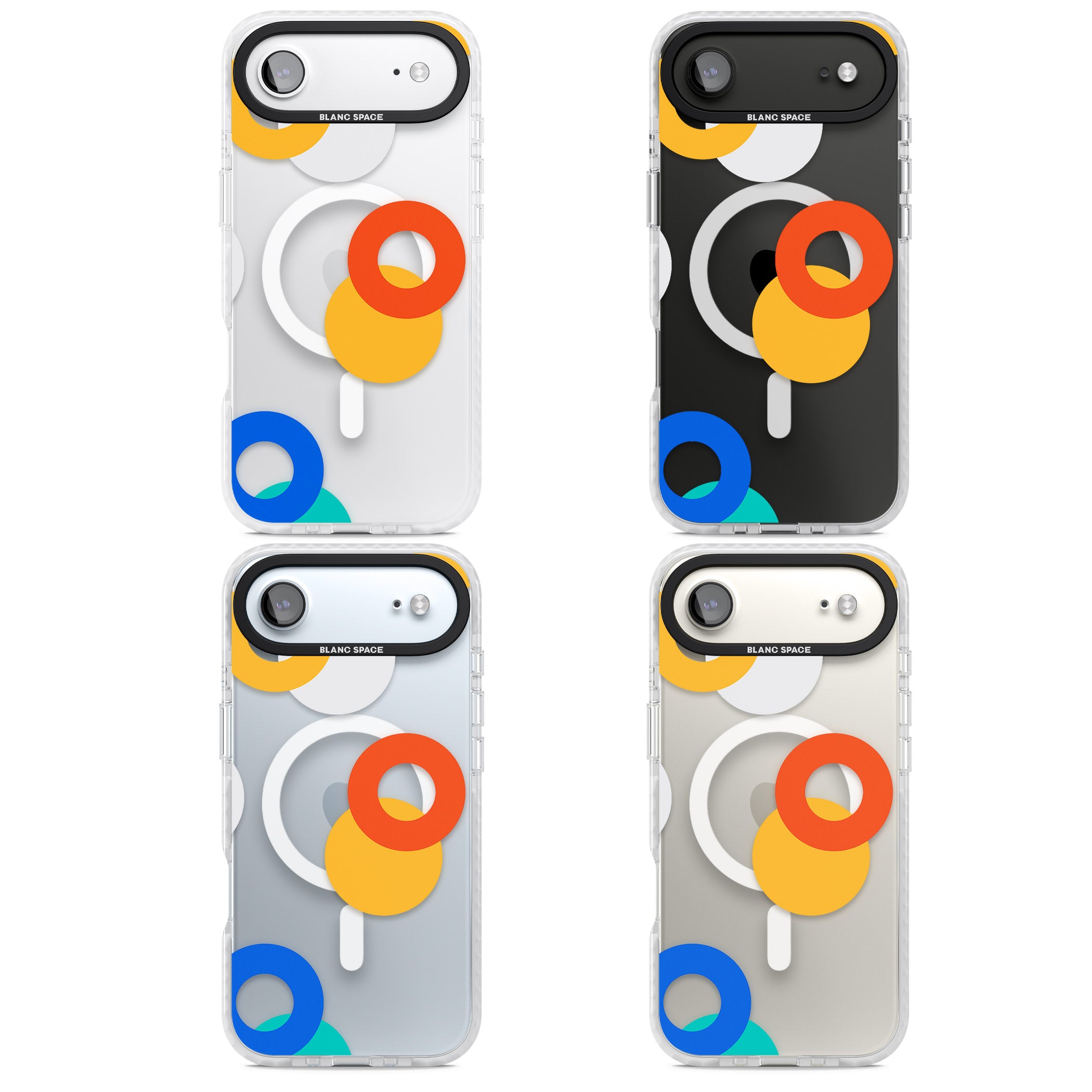 Abstract Mixed Circles iPhone 17 Air Impact Pro Clear Phone Case APT Impact Protection