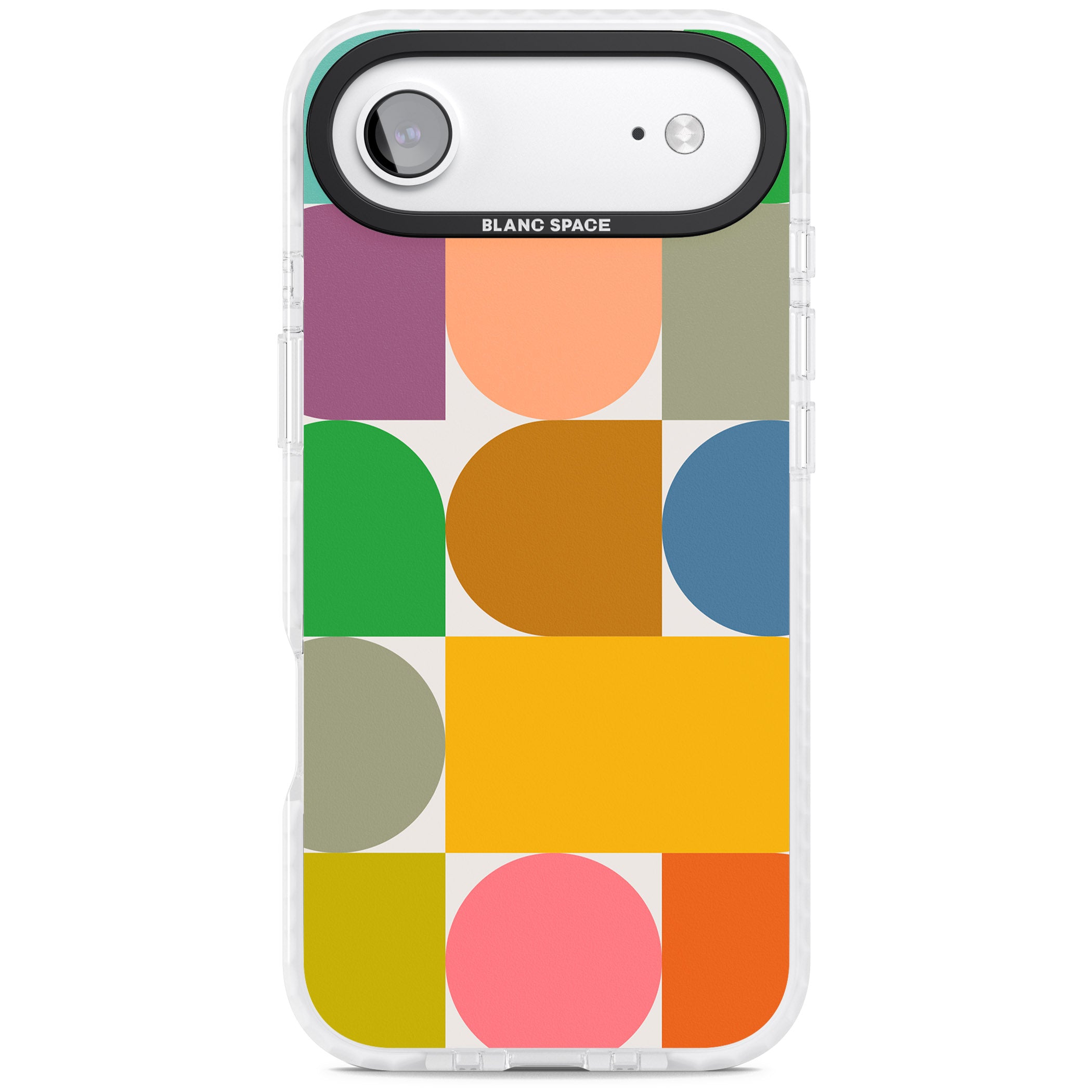 Retro Colorful Shapes iPhone 17 Air Impact Pro Clear Phone Case