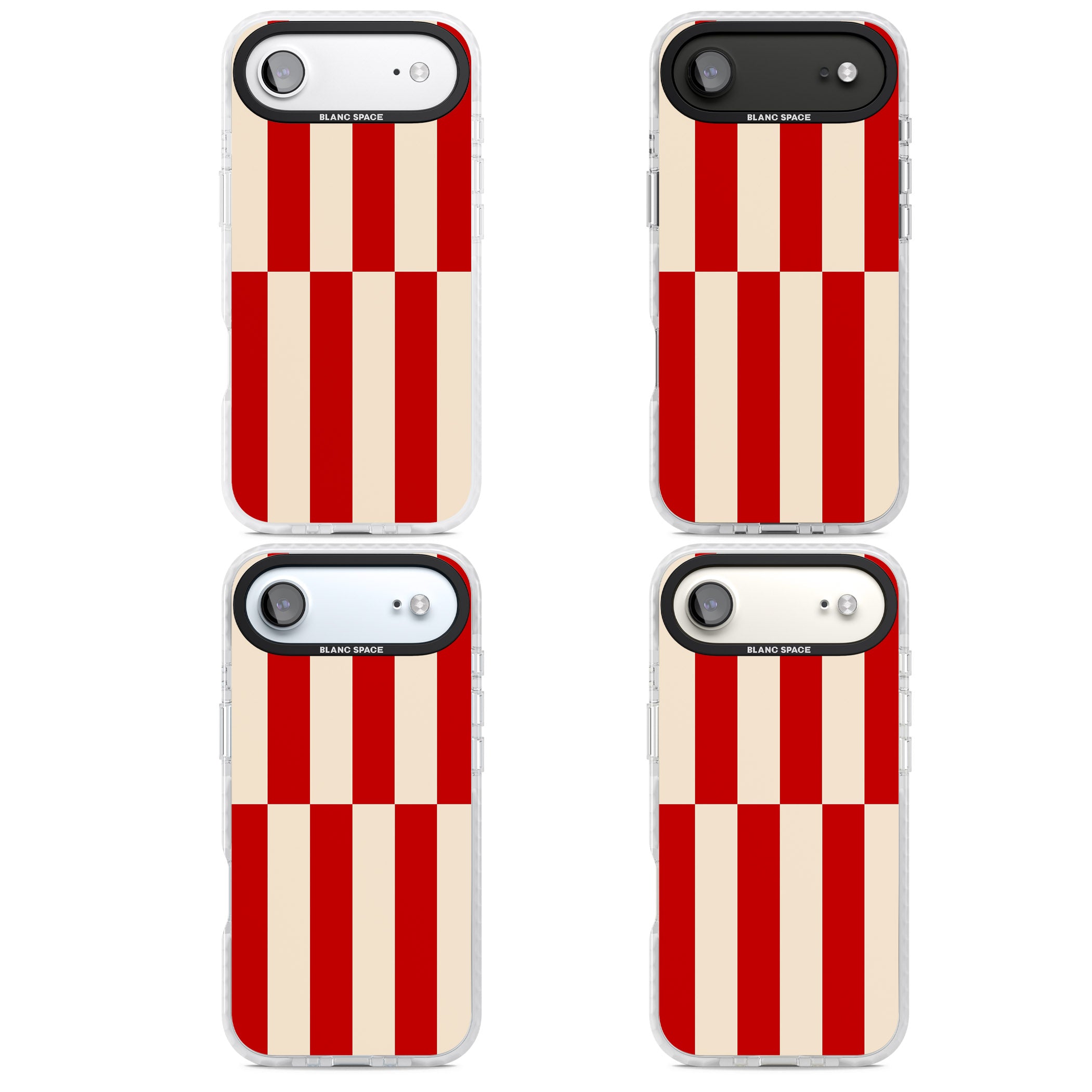 Retro Red Stripes iPhone 17 Air Impact Pro Clear Phone Case APT Impact Protection