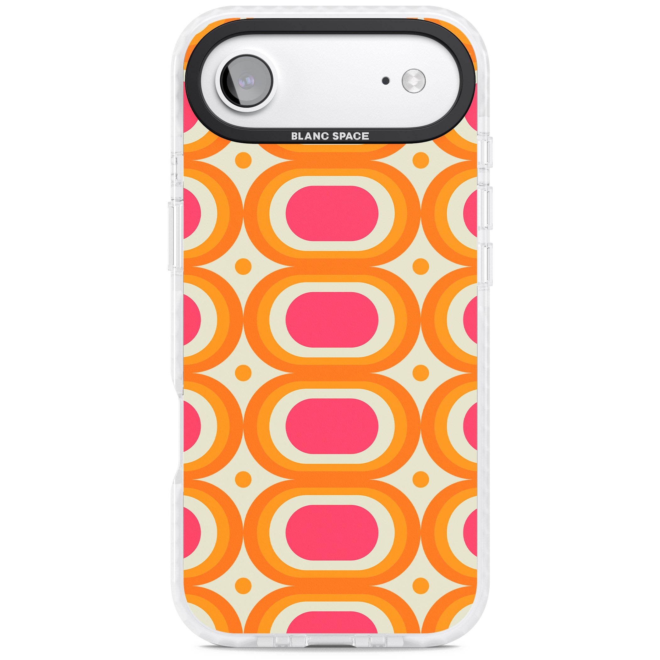Groovy 60S Shape Pattern iPhone 17 Air Impact Pro Clear Phone Case