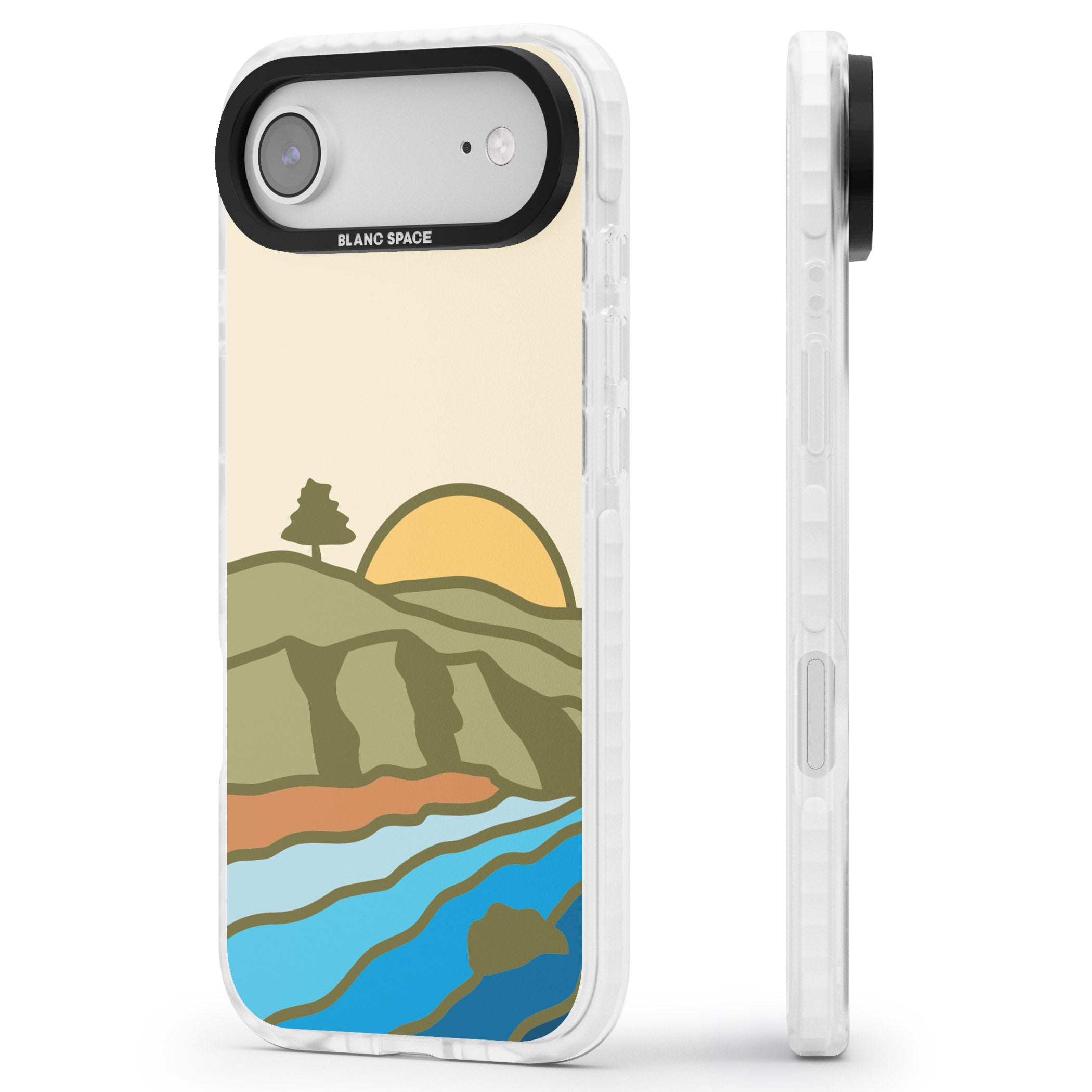 North Sunset iPhone 17 Air Impact Pro Clear Phone Case Side Profile
