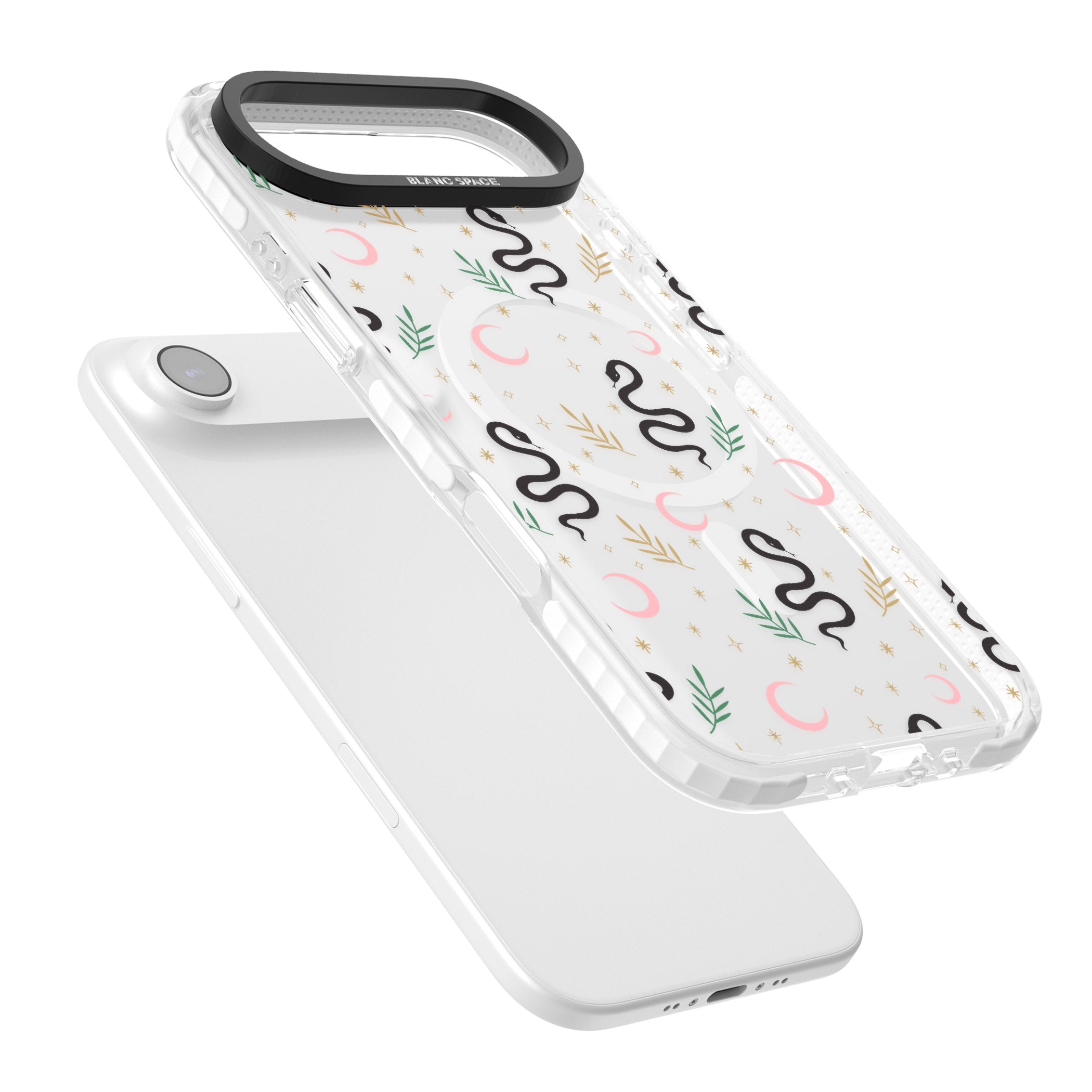 Snake & Moon Pattern iPhone 17 Air Impact Pro Clear Phone Case Colours