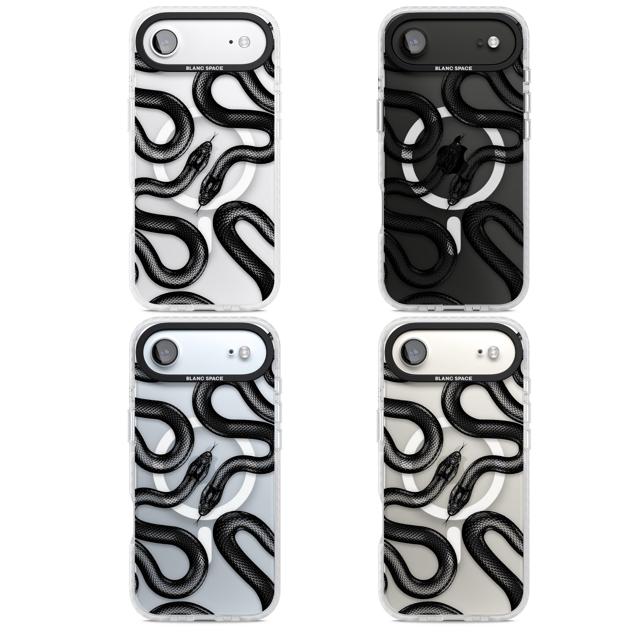 Black Kingsnake iPhone 17 Air Impact Pro Clear Phone Case APT Impact Protection