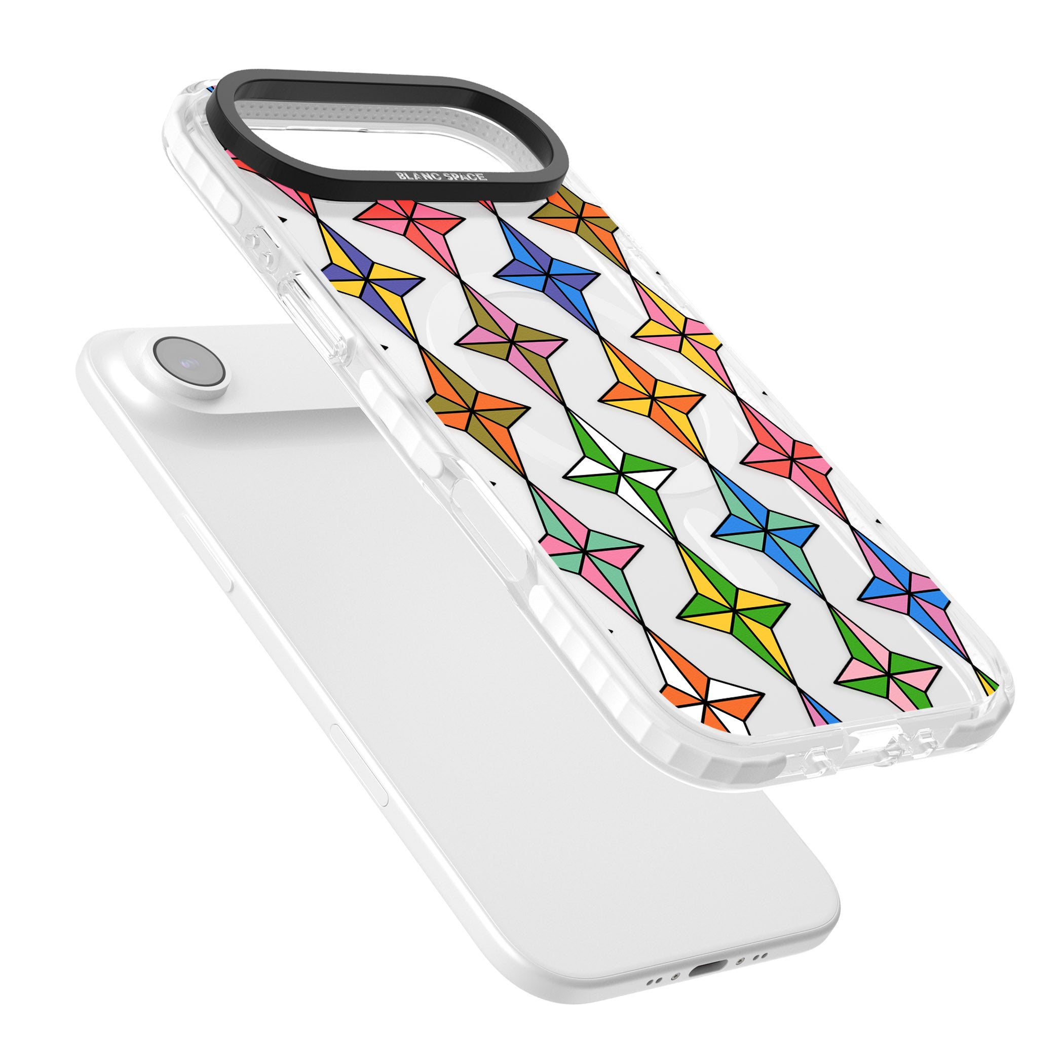 Multi Colour Stars Pattern iPhone 17 Air Impact Pro Clear Phone Case Colours
