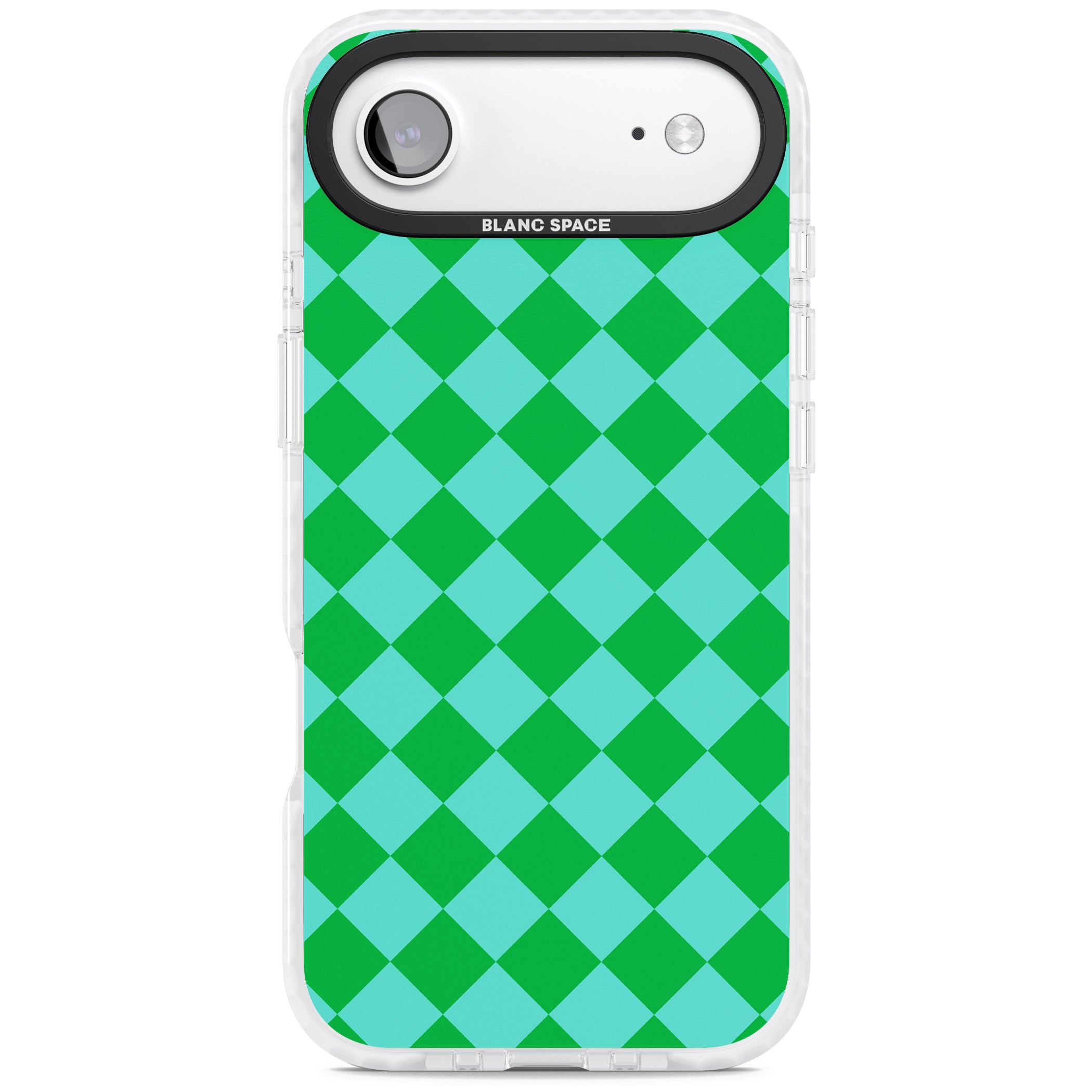 Retro Green Diamond Plaid iPhone 17 Air Impact Pro Clear Phone Case