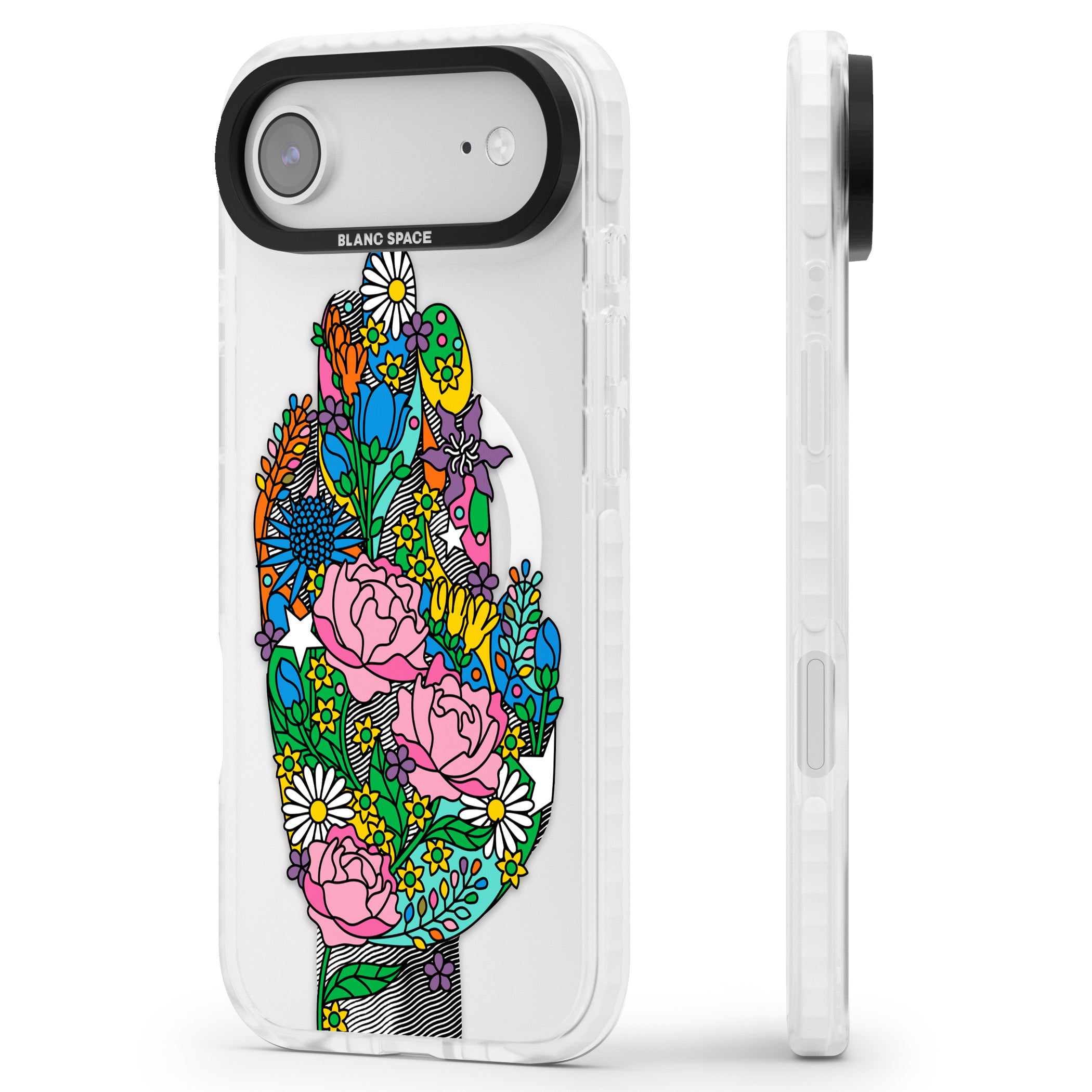 Garden Touch iPhone 17 Air Impact Pro Clear Phone Case Side Profile