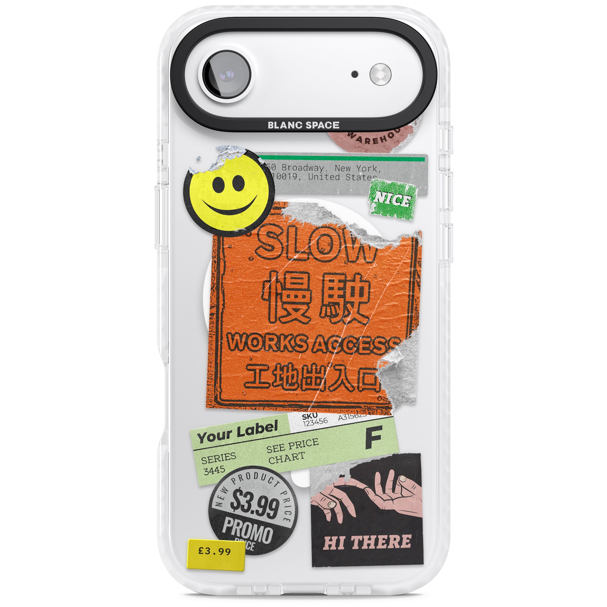 Kanji Signs Sticker Mix iPhone 17 Air Impact Pro Clear Phone Case