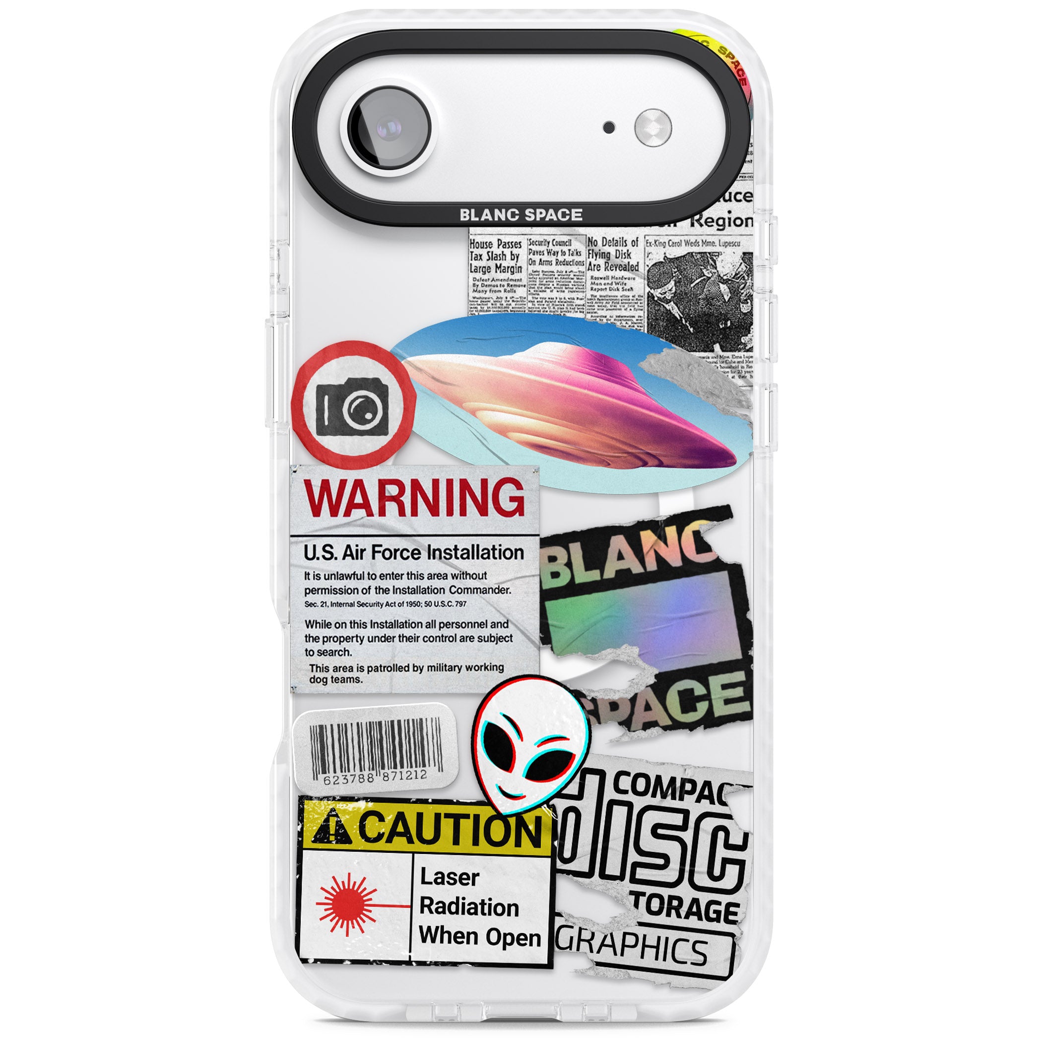 Cosmic Encounters iPhone 17 Air Impact Pro Clear Phone Case