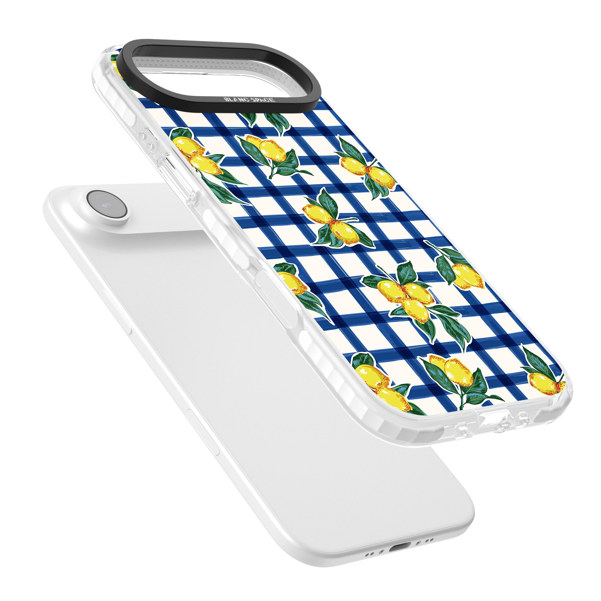 Lemon Gingham iPhone 17 Air Impact Pro Clear Phone Case Colours