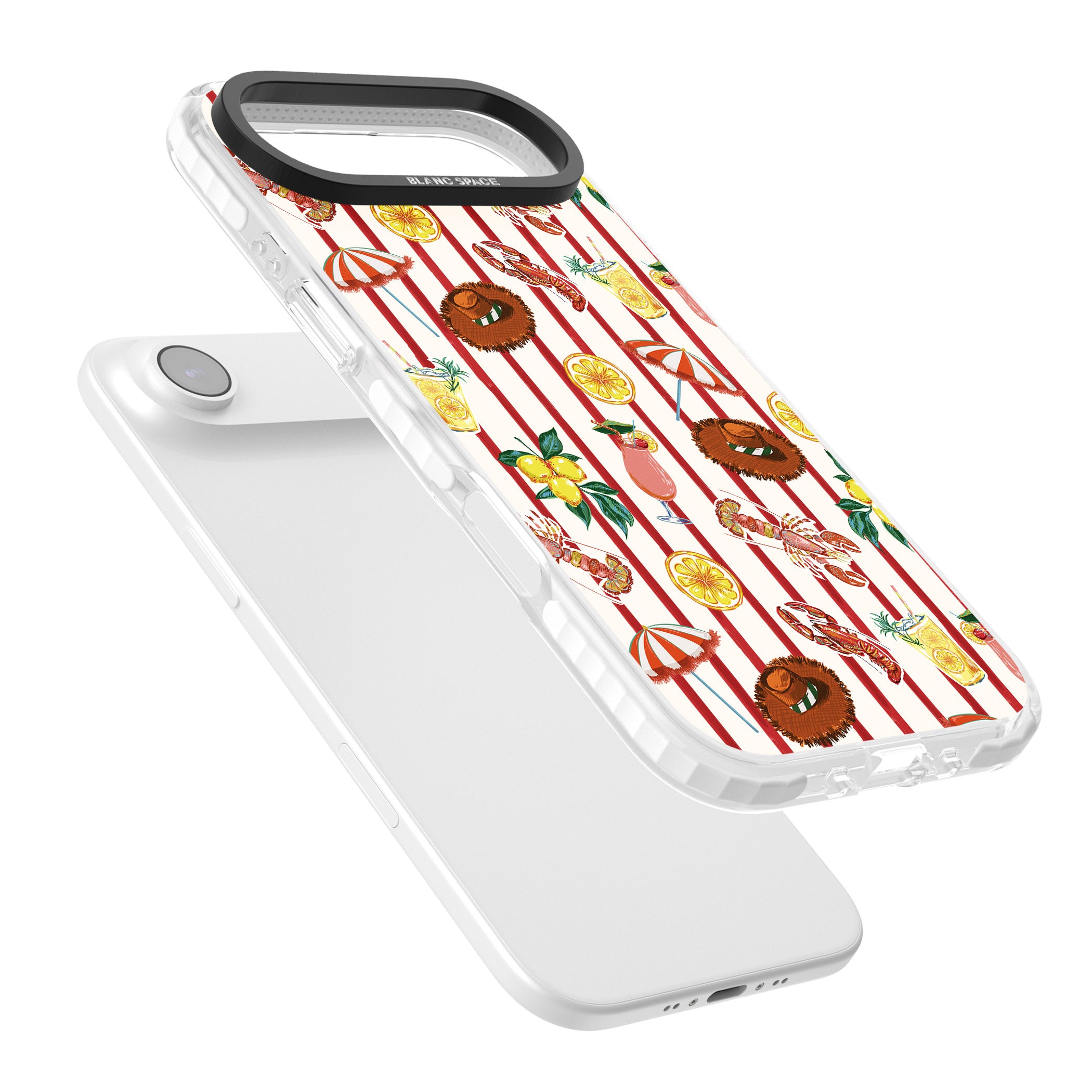 Italian Beach Pattern iPhone 17 Air Impact Pro Clear Phone Case Colours