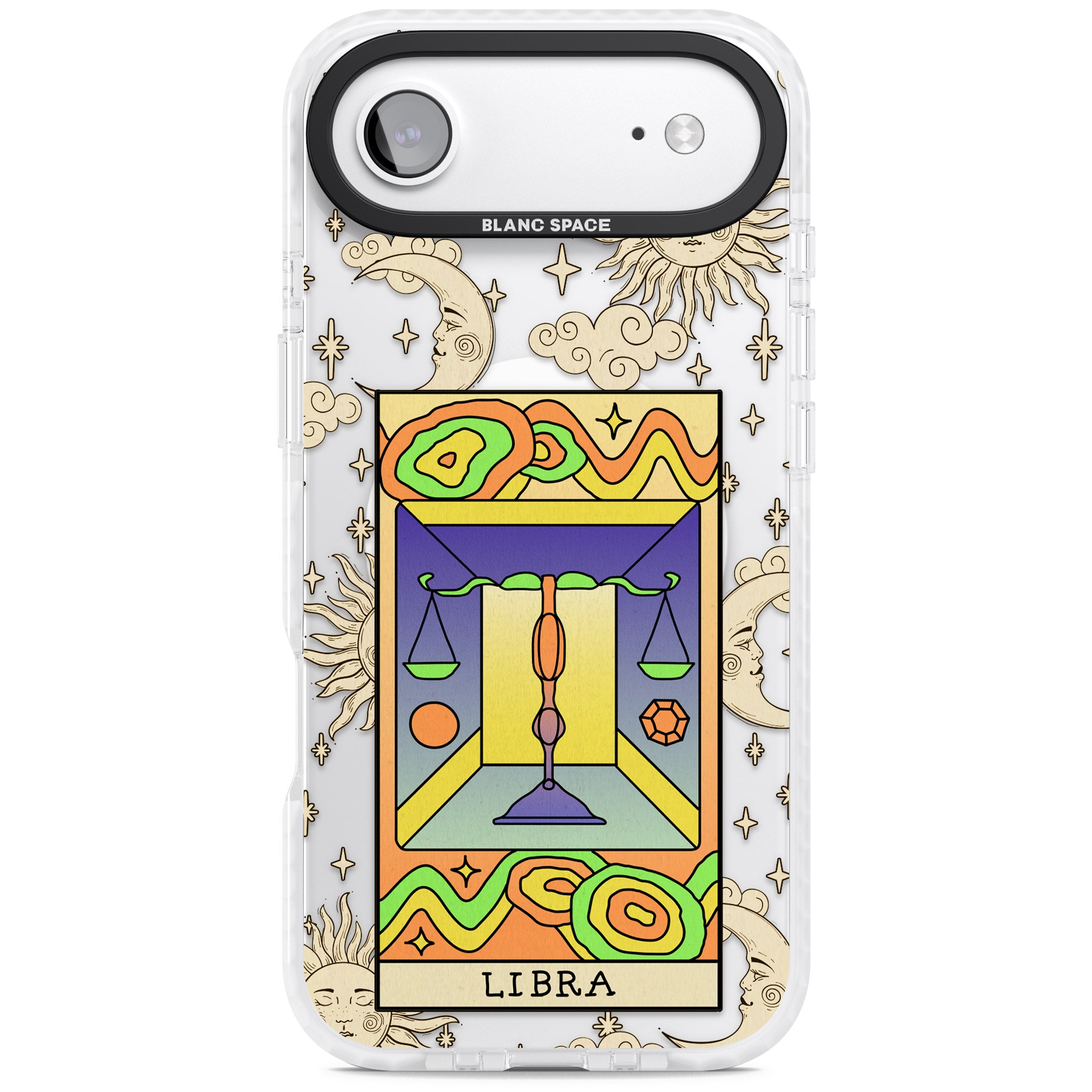 Celestial Zodiac Libra iPhone 17 Air Impact Pro Clear Phone Case