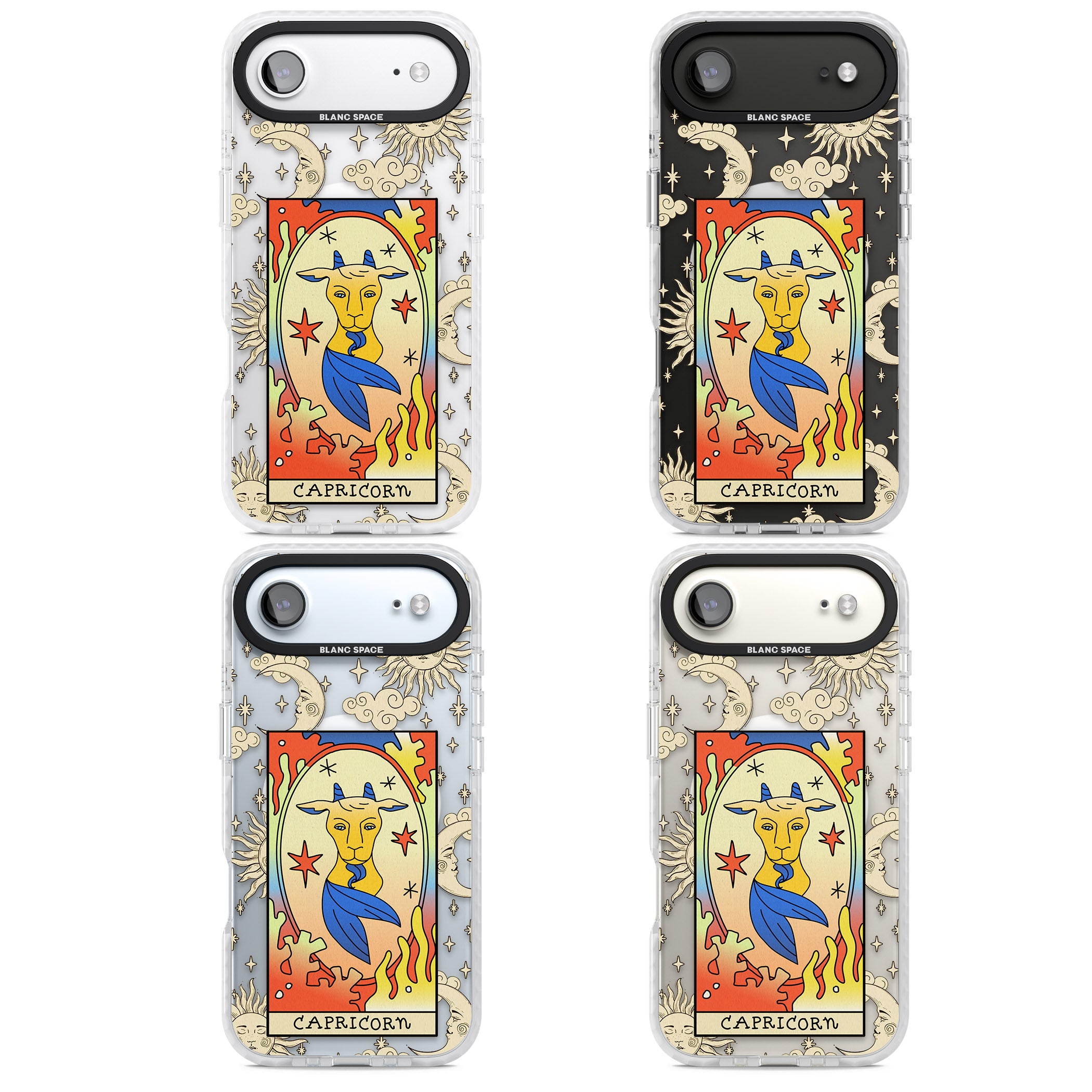 Celestial Zodiac Capricorn iPhone 17 Air Impact Pro Clear Phone Case APT Impact Protection