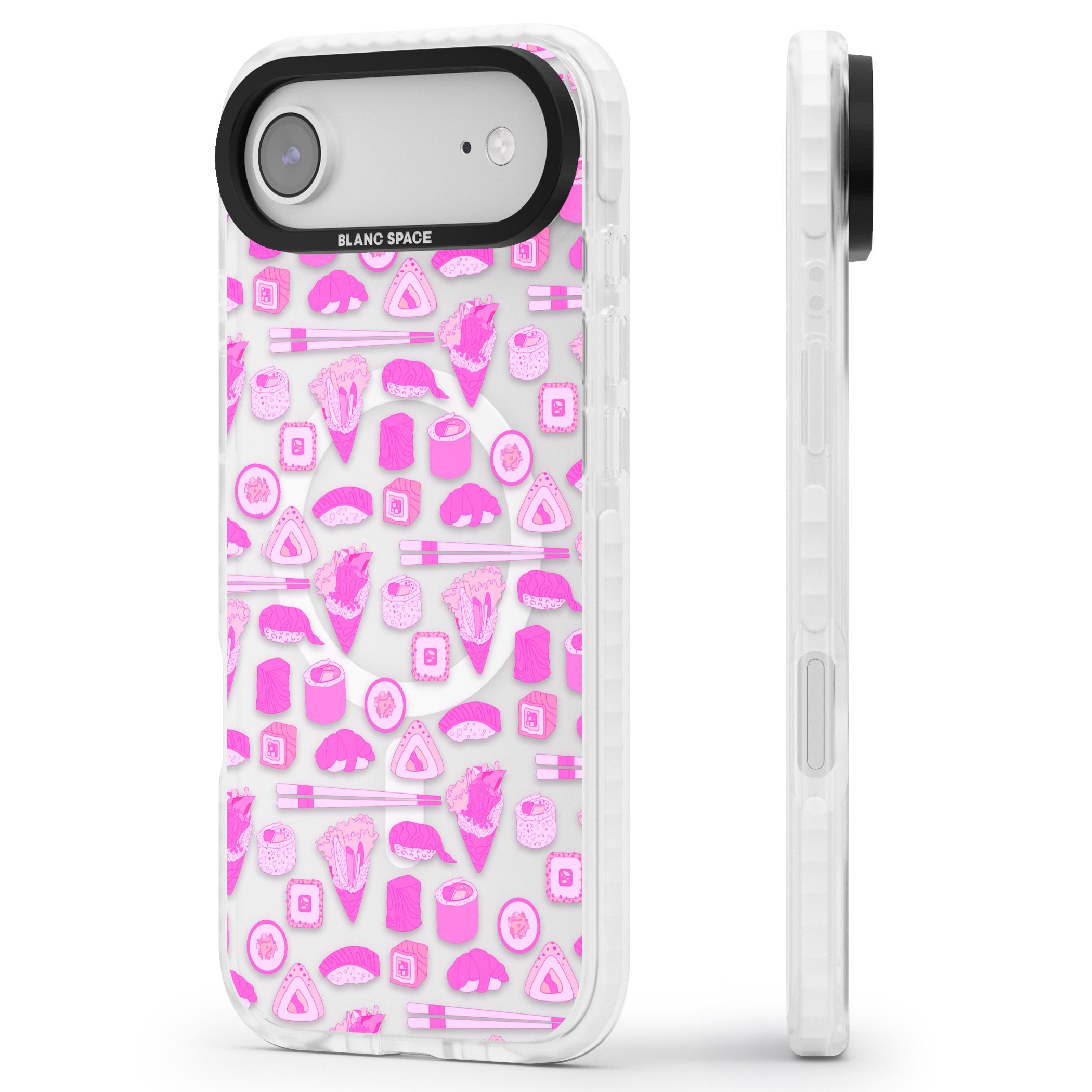 Pink Sushi Pop iPhone 17 Air Impact Pro Clear Phone Case Side Profile