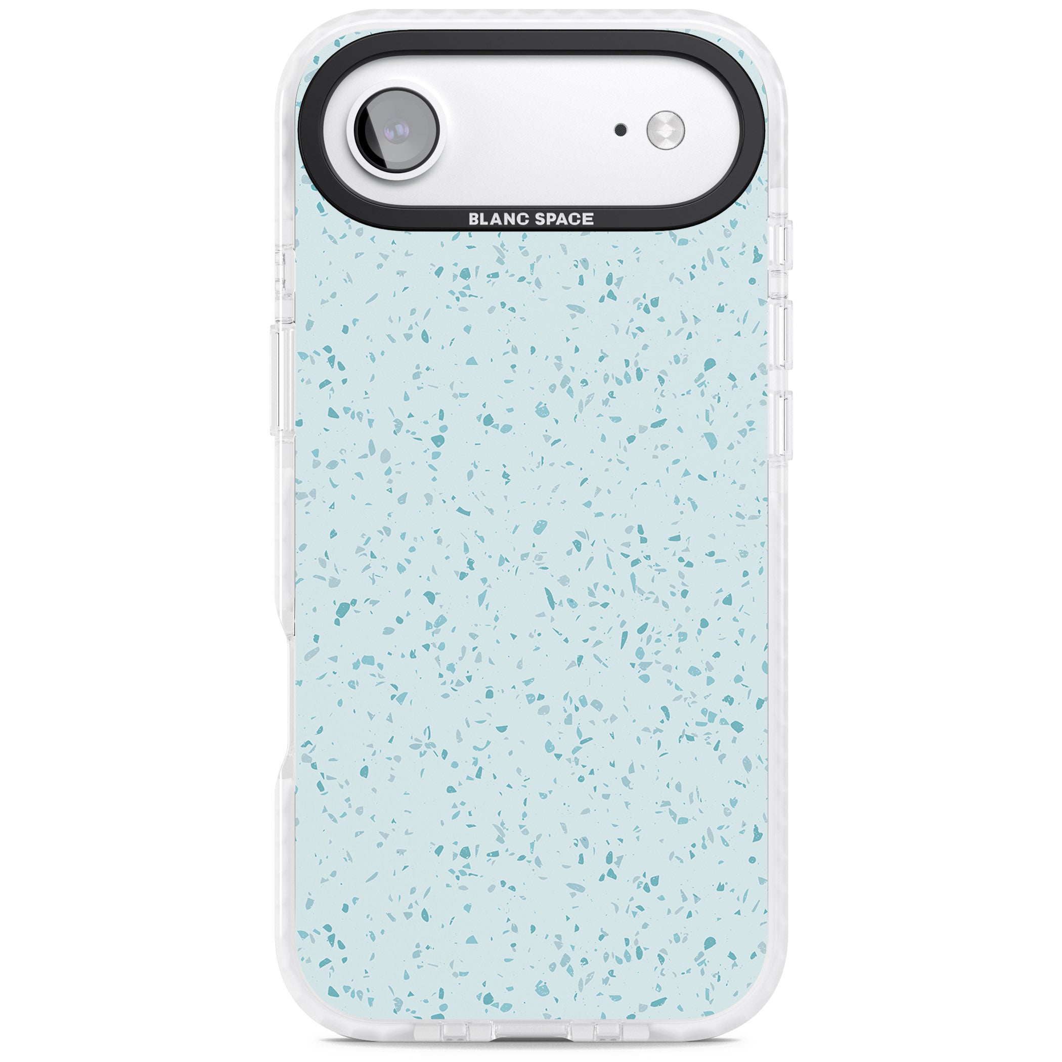 Light Blue Terrazzo Pattern iPhone 17 Air Impact Pro Clear Phone Case