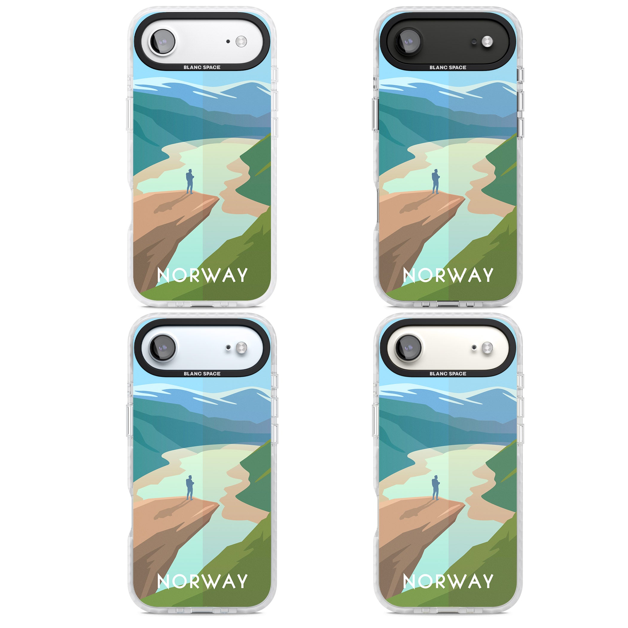 Vintage Travel Poster Norway iPhone 17 Air Impact Pro Clear Phone Case APT Impact Protection