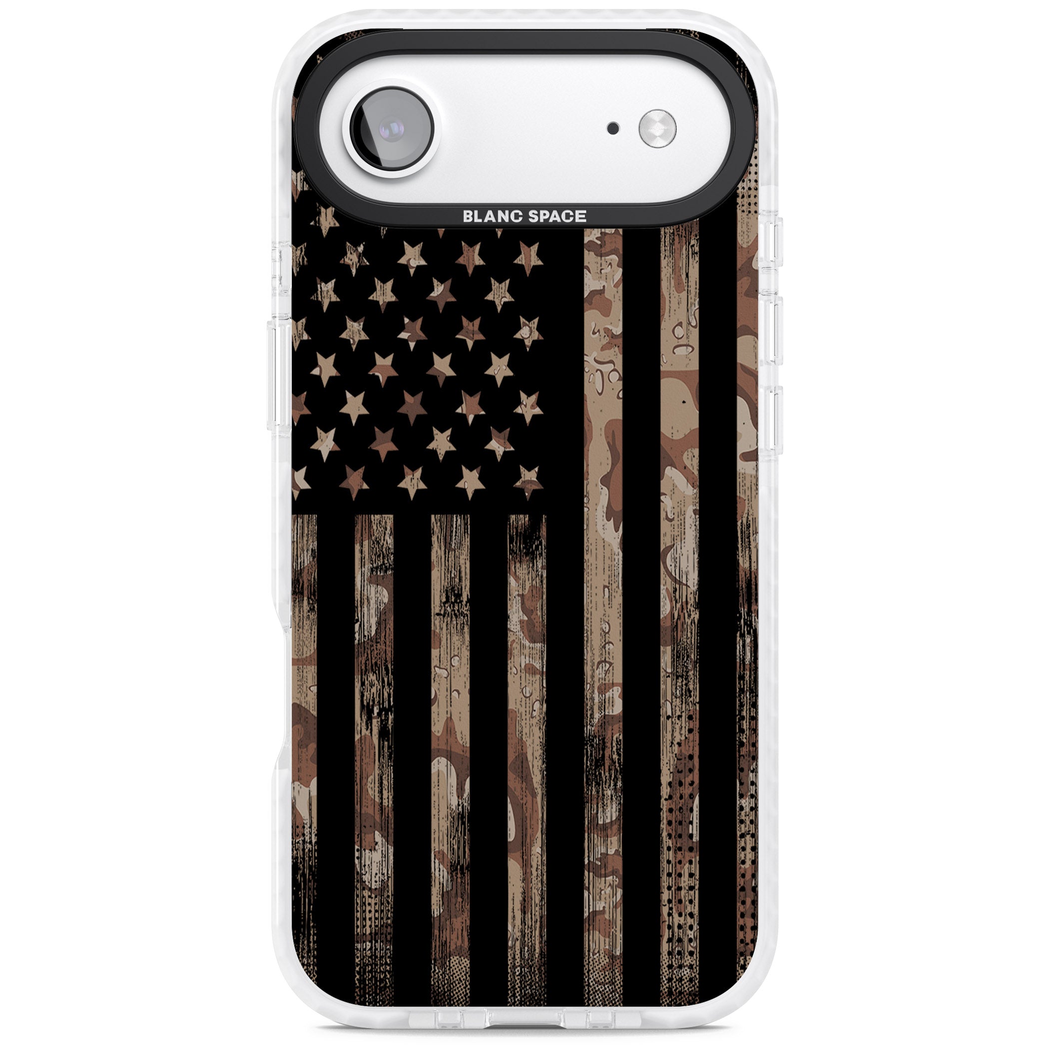 Desert Camo Us Flag iPhone 17 Air Impact Pro Clear Phone Case