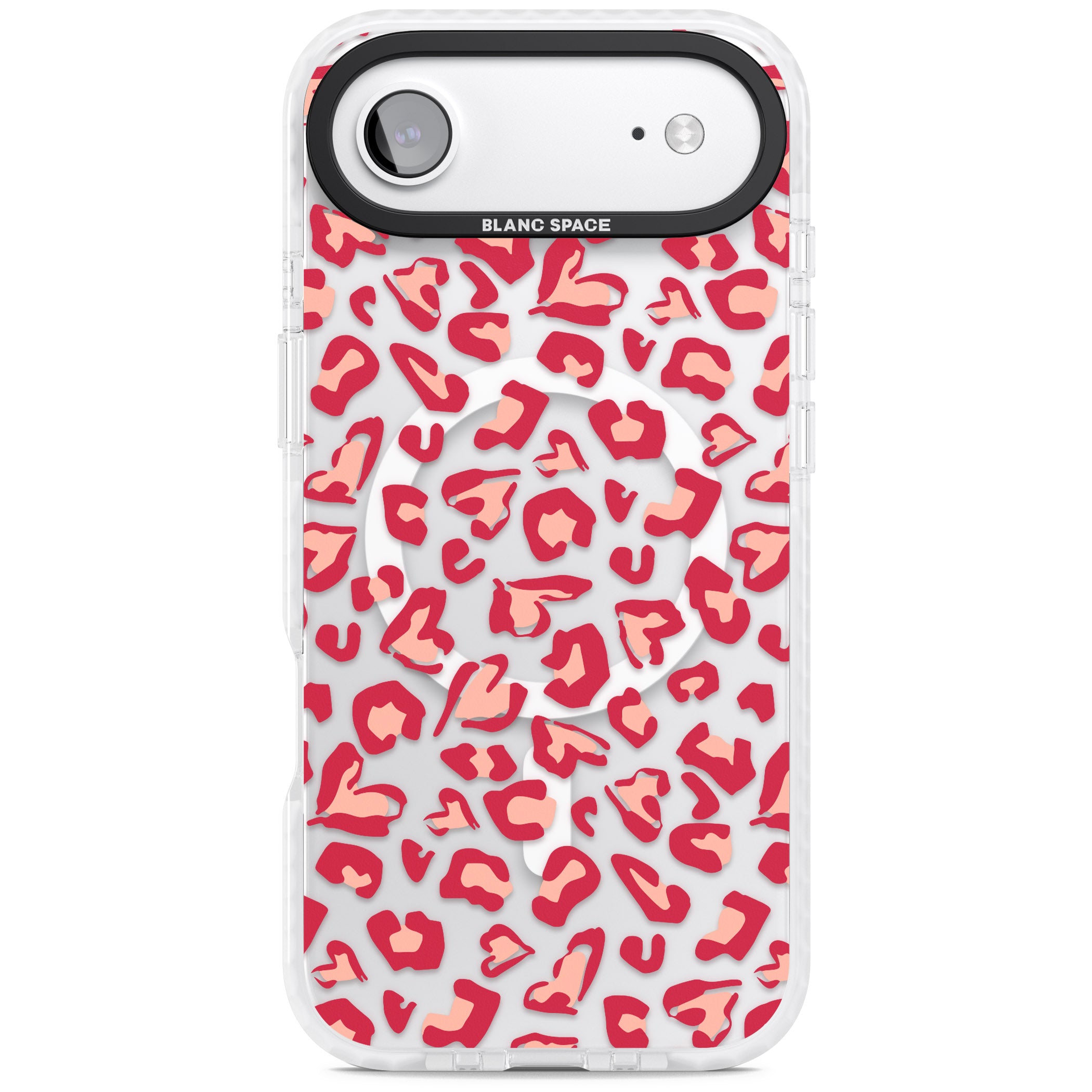 Heart Leopard Print iPhone 17 Air Impact Pro Clear Phone Case