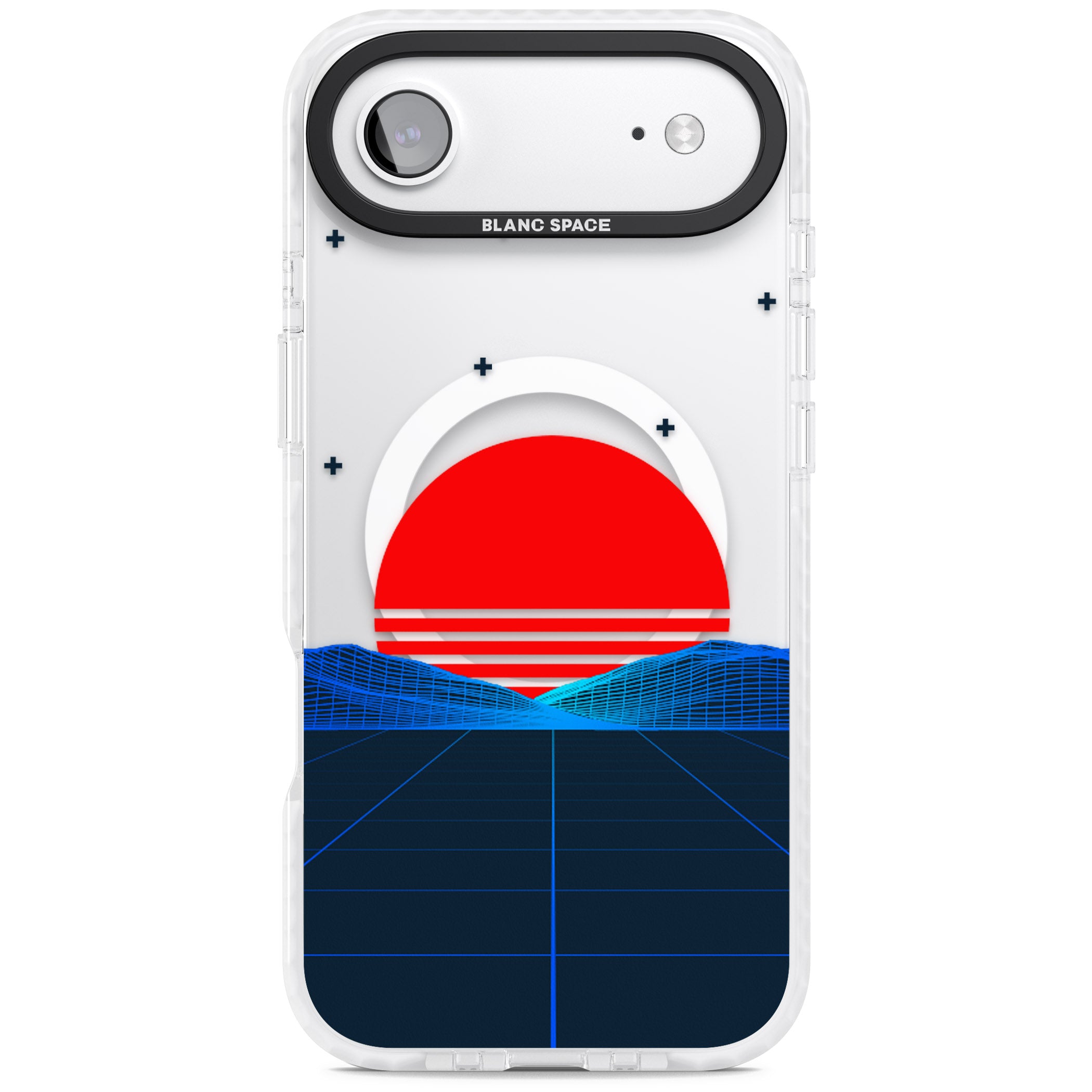 Japanese Sunset Vaporwave iPhone 17 Air Impact Pro Clear Phone Case