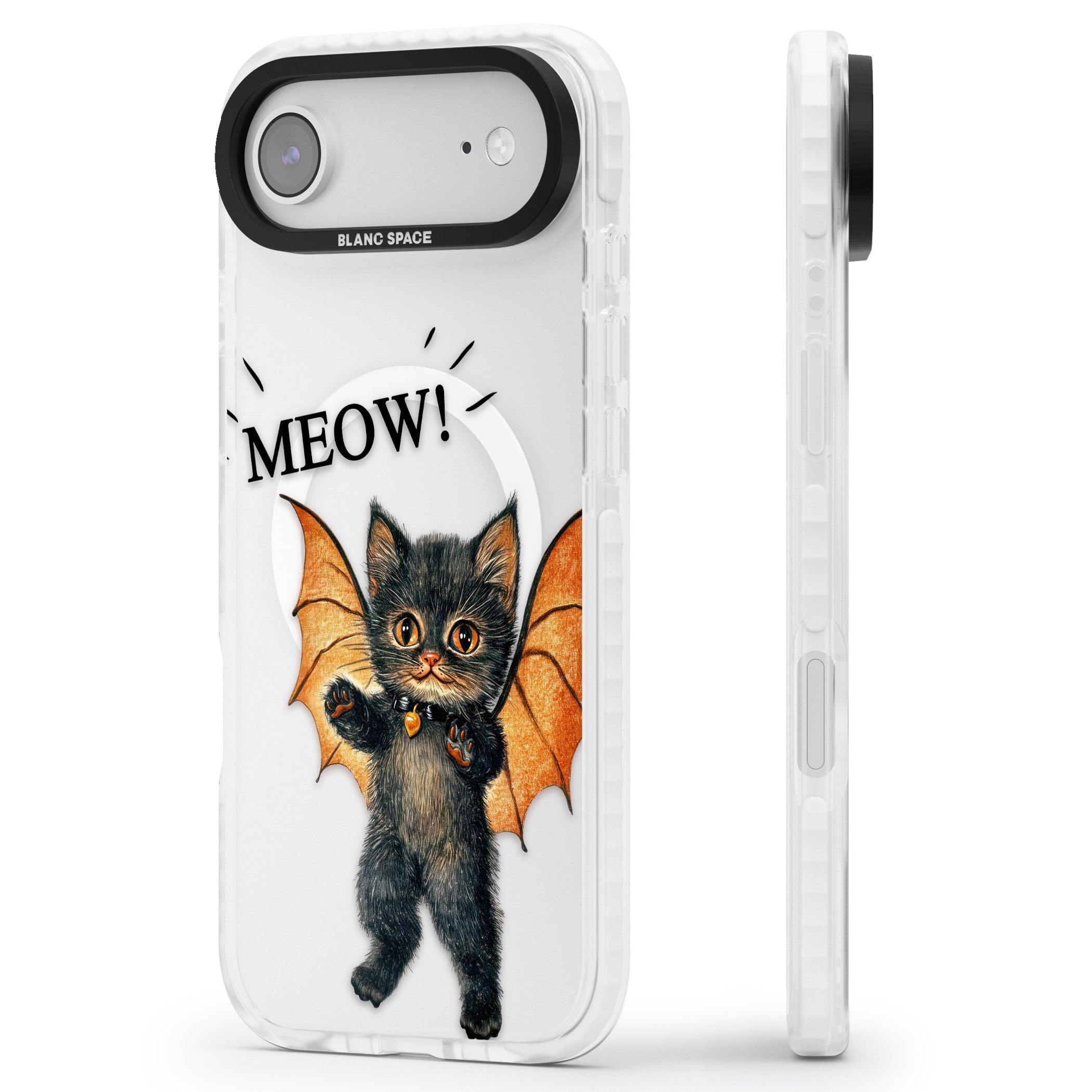 Meow iPhone 17 Air Impact Pro Clear Phone Case Side Profile