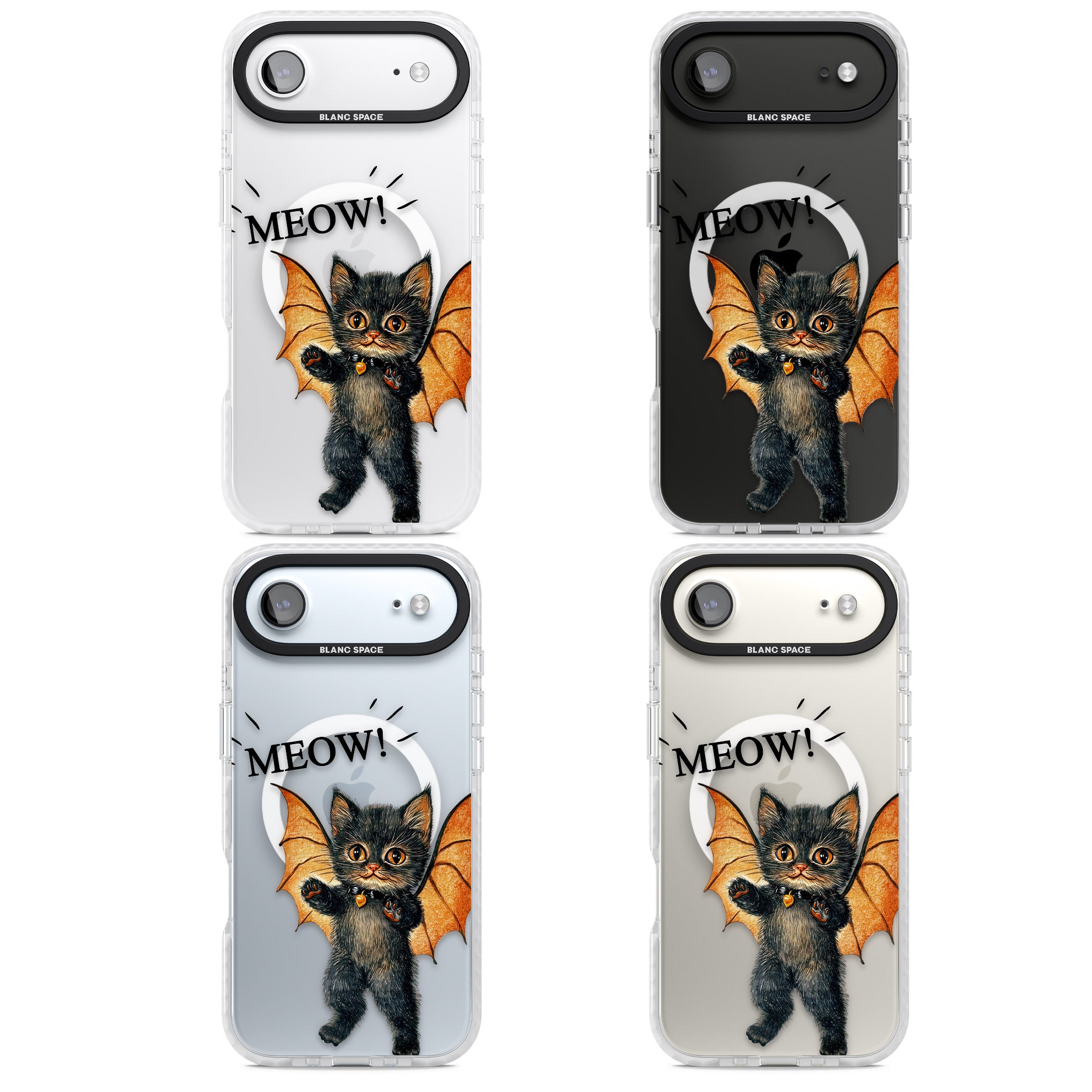 Meow iPhone 17 Air Impact Pro Clear Phone Case APT Impact Protection