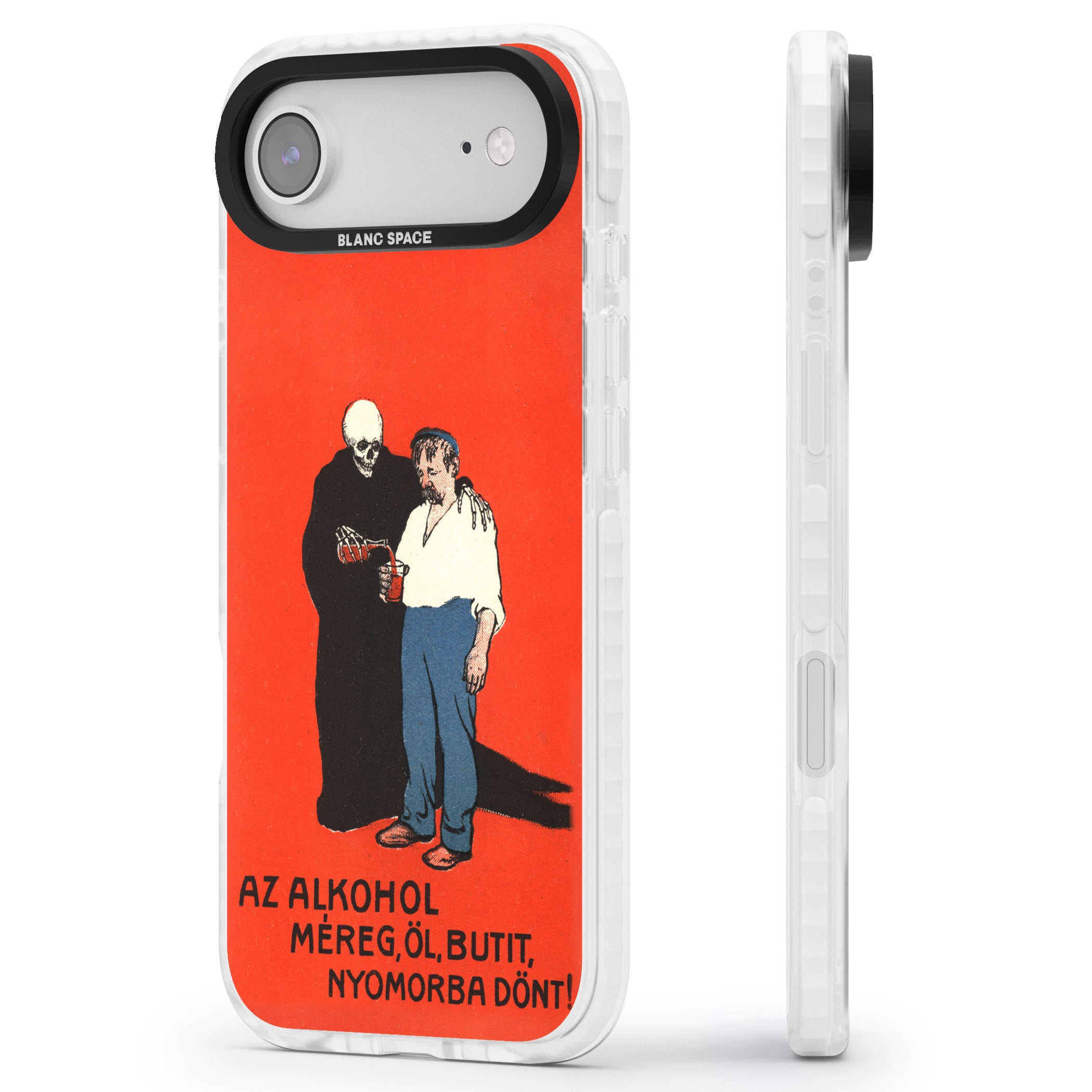 Az Alkohol Poster iPhone 17 Air Impact Pro Clear Phone Case Side Profile