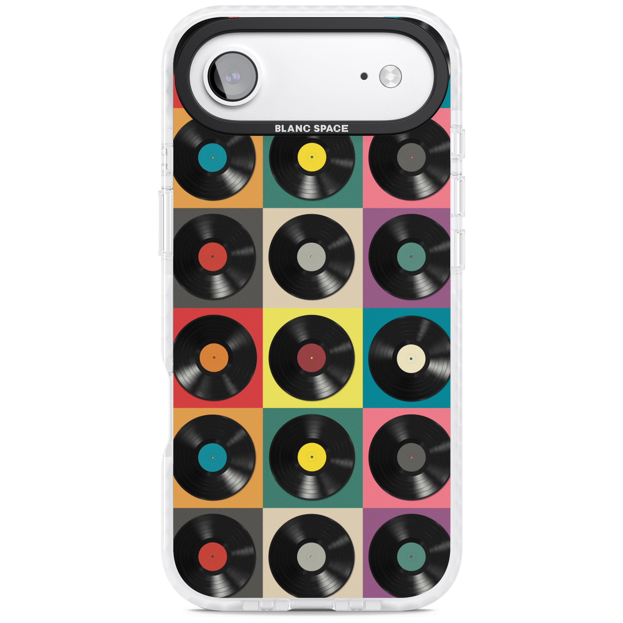 Vinyl Record Pattern iPhone 17 Air Impact Pro Clear Phone Case