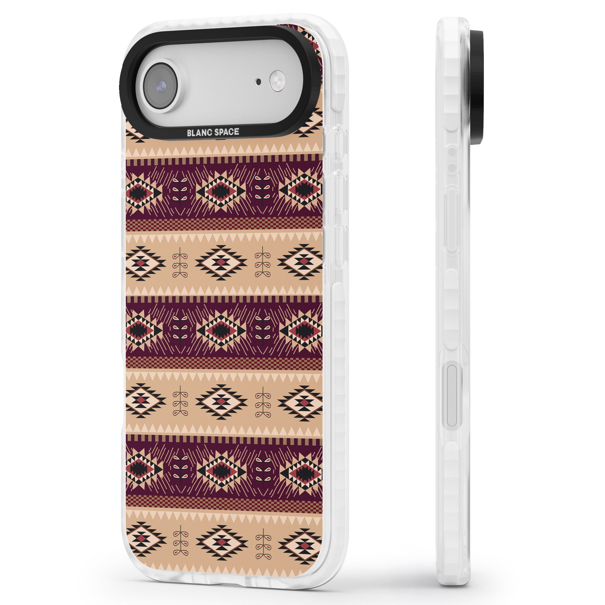 Western Poncho iPhone 17 Air Impact Pro Clear Phone Case Side Profile
