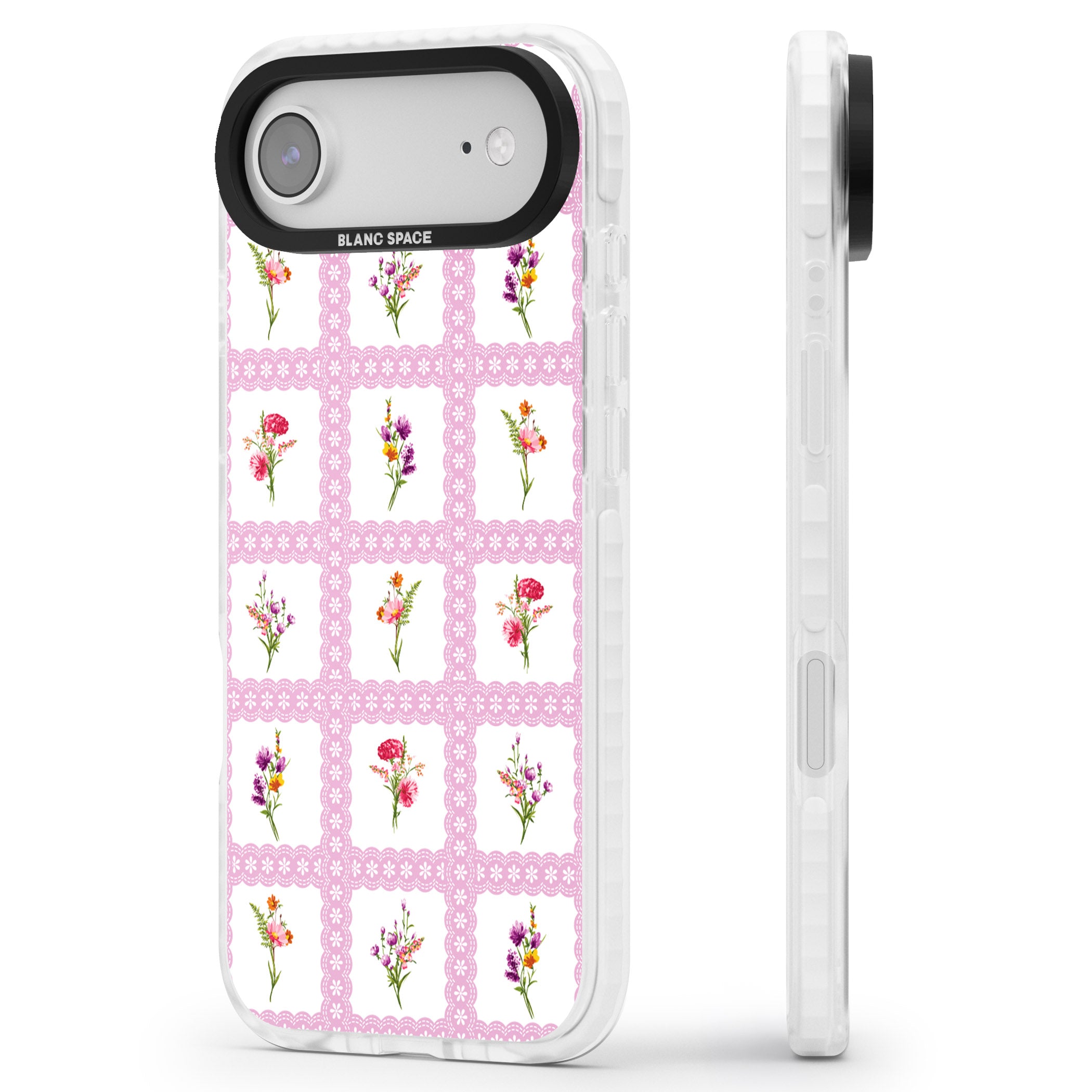 Wildflower Windows iPhone 17 Air Impact Pro Clear Phone Case Side Profile