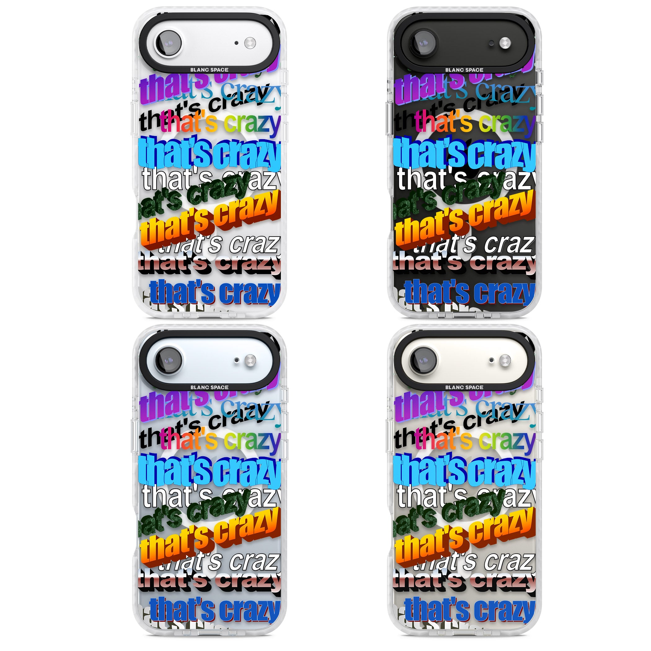 That'S Crazy Typography iPhone 17 Air Impact Pro Clear Phone Case APT Impact Protection