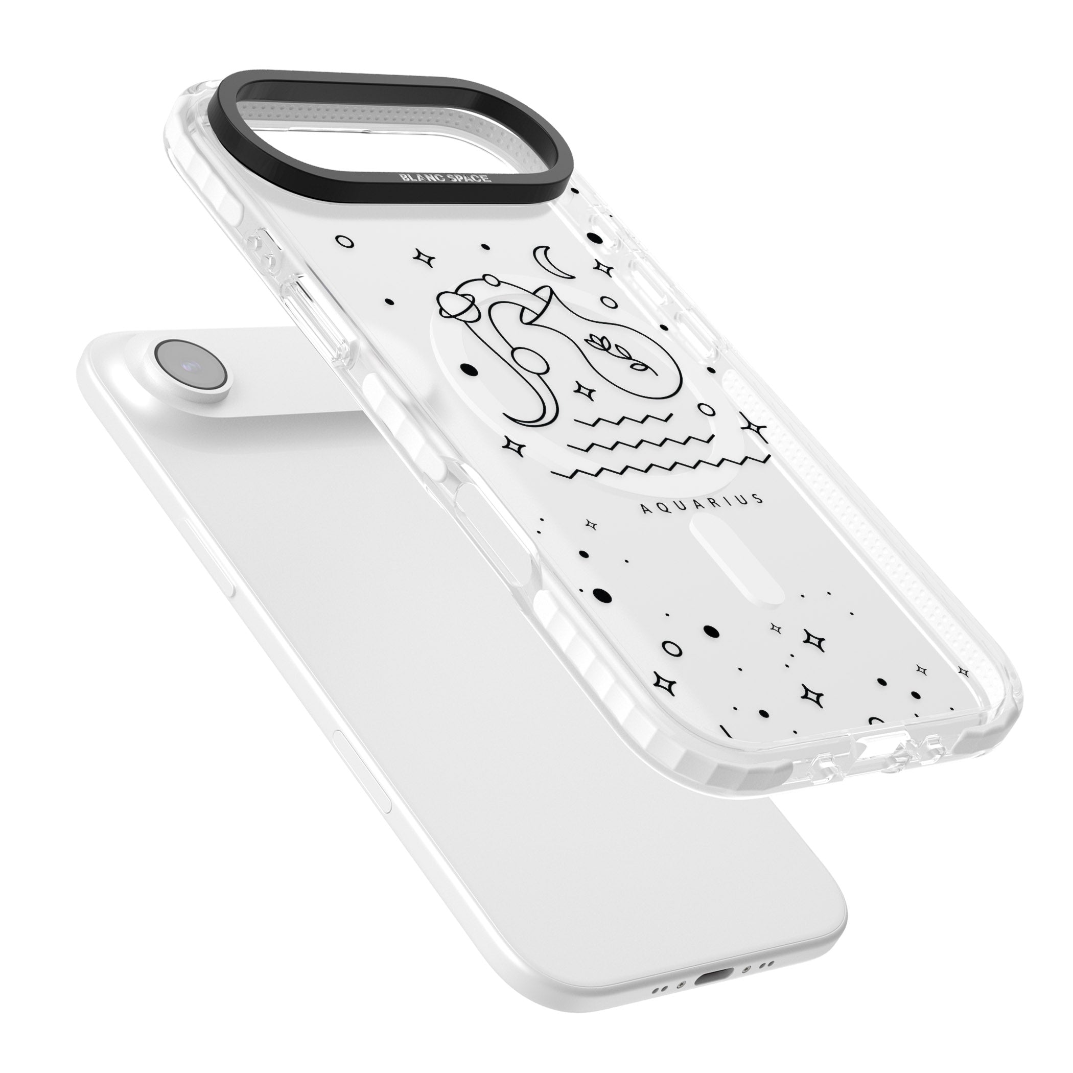 Aquarius Zodiac Symbol iPhone 17 Air Impact Pro Clear Phone Case Colours