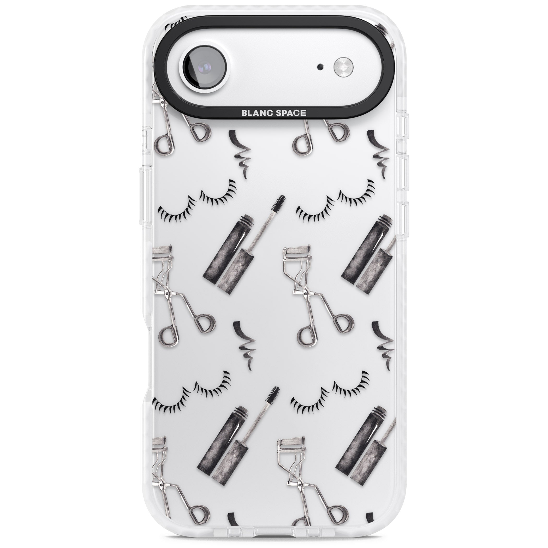 Eyelash Makeup Pattern iPhone 17 Air Impact Clear Phone Case