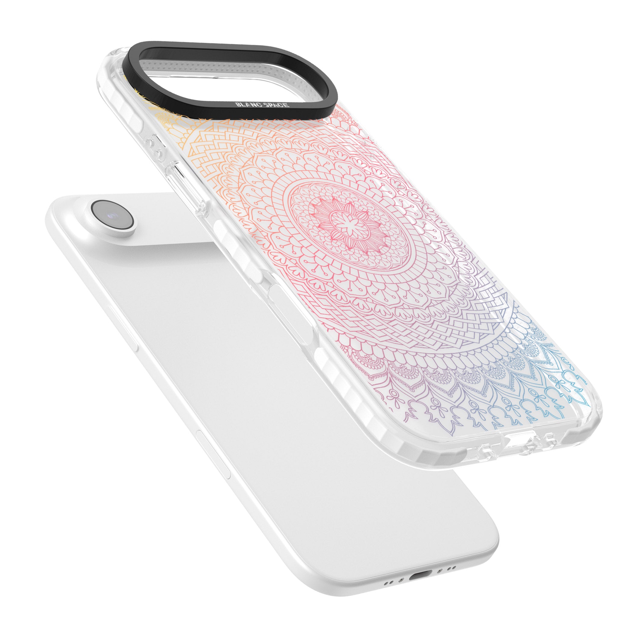Rainbow Mandala iPhone 17 Air Impact Clear Phone Case Colours