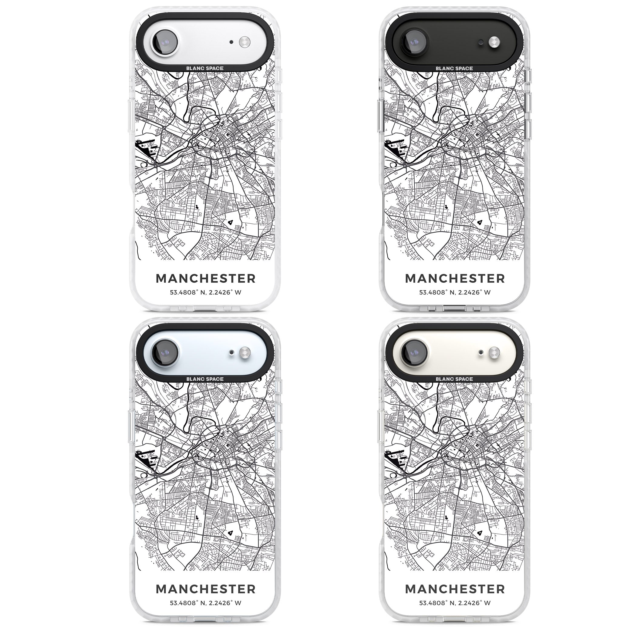 Manchester Map iPhone 17 Air Impact Clear Phone Case APT Impact Protection