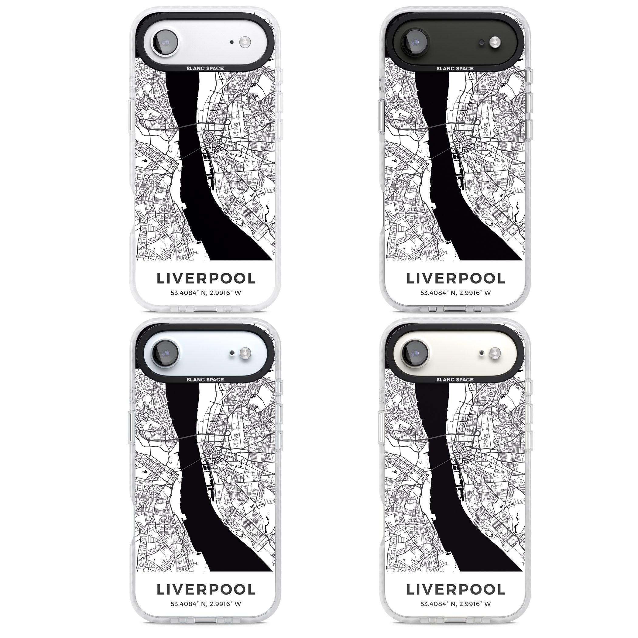 Liverpool Map iPhone 17 Air Impact Clear Phone Case APT Impact Protection